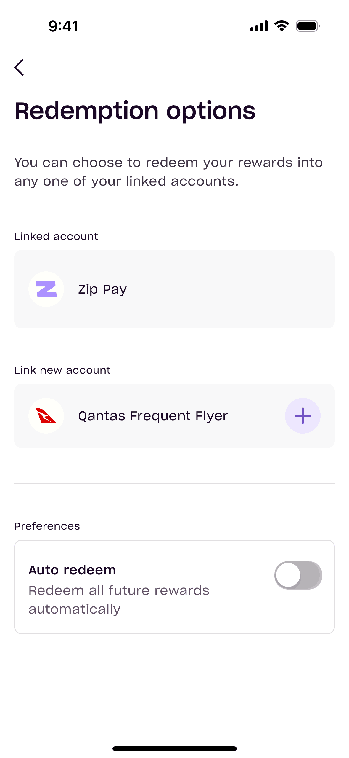 Zip iOS Finance interface screenshot 17
