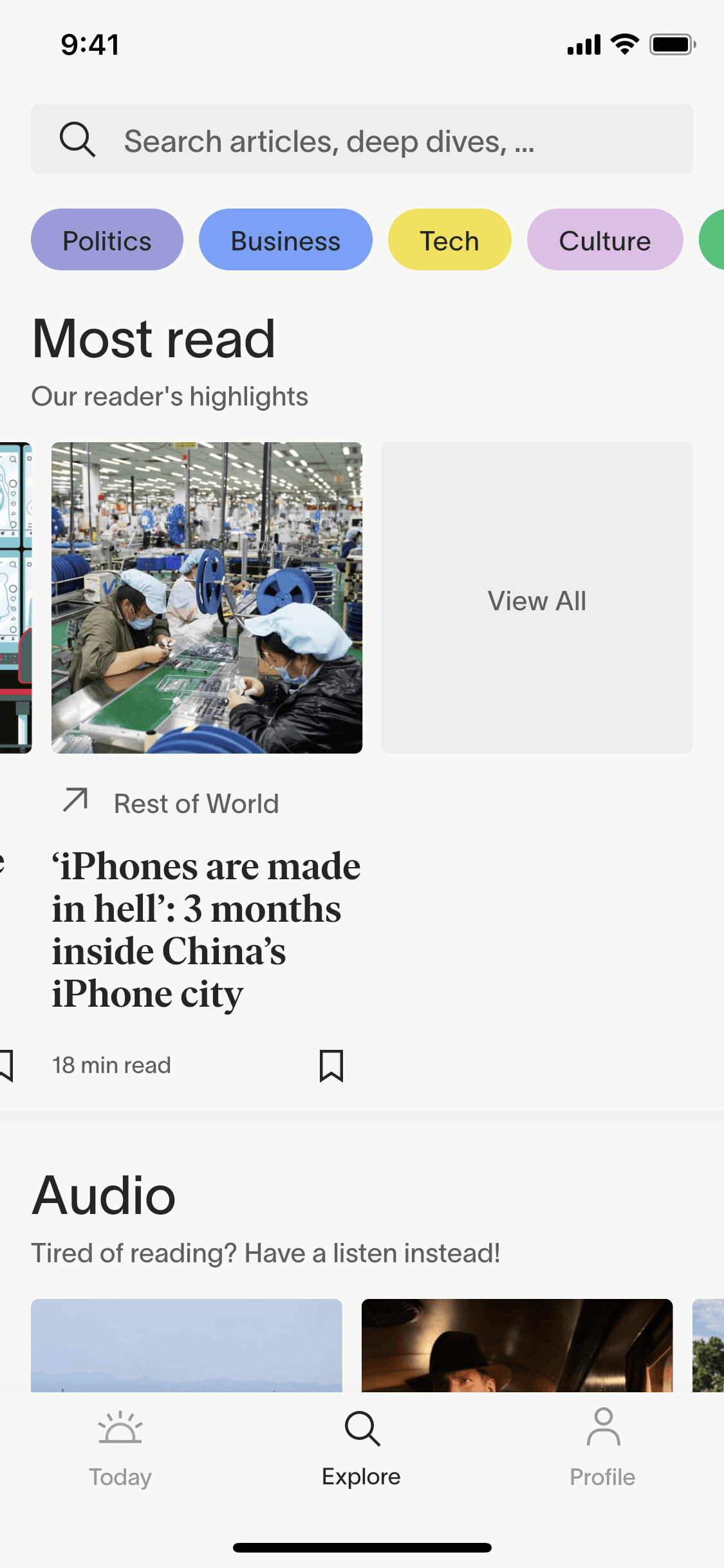 informed News iOS News interface screenshot 3