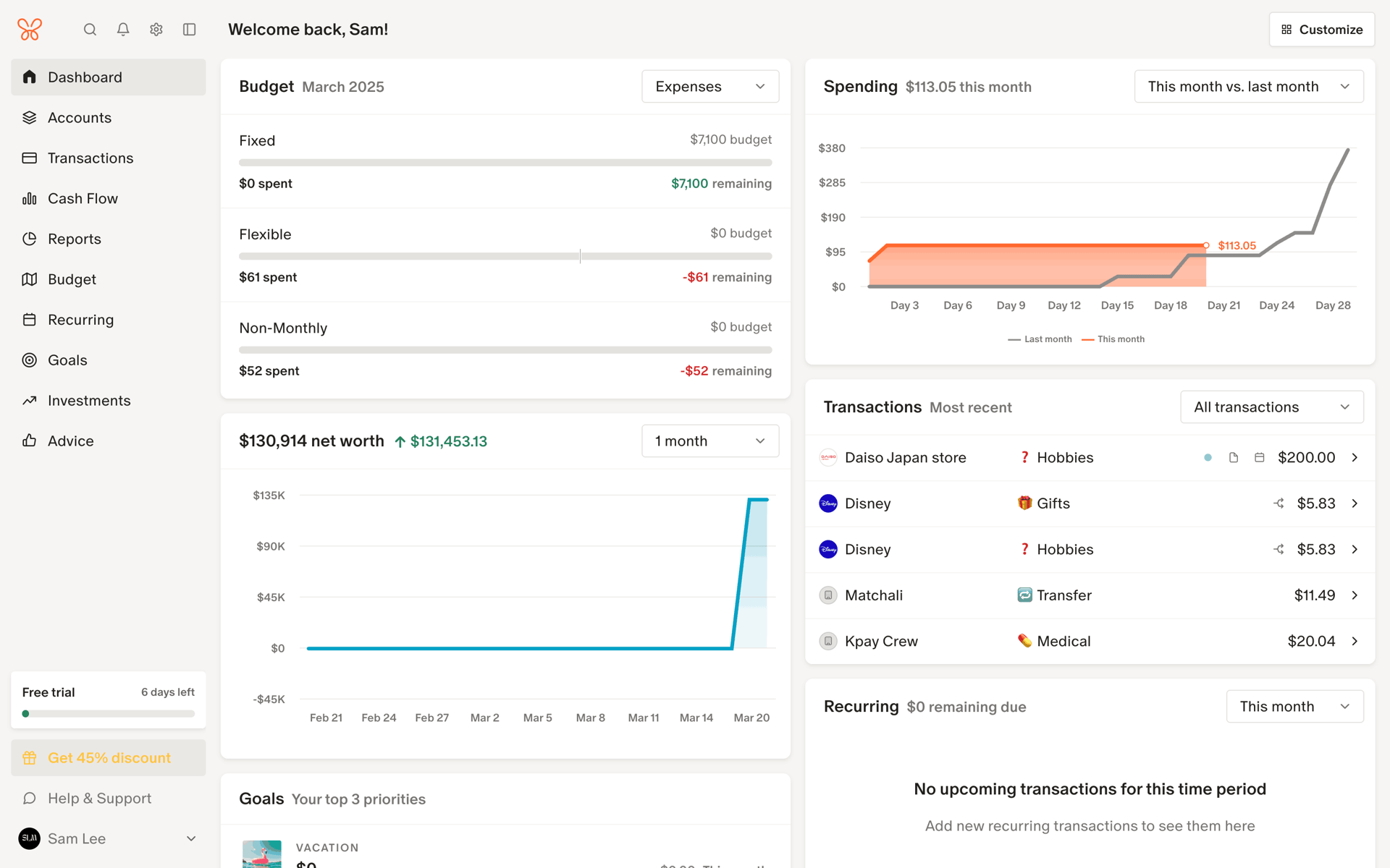 Monarch Web Finance interface screenshot 2