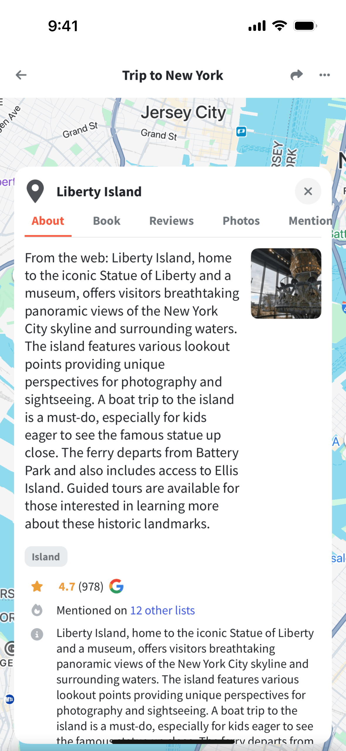 Wanderlog iOS Travel & Transportation interface screenshot 1