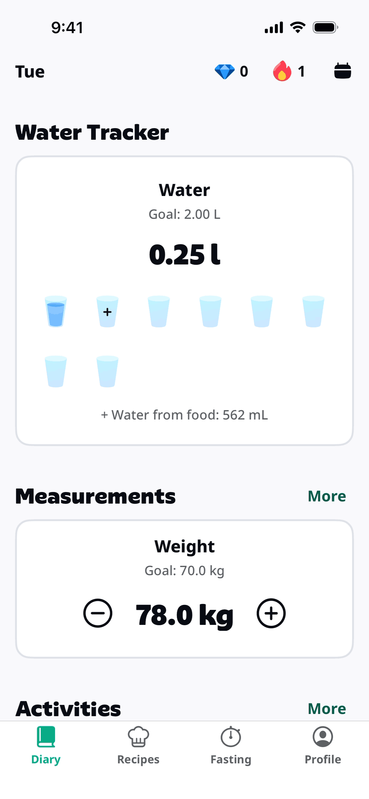 Yazio iOS Health & Fitness interface screenshot 16