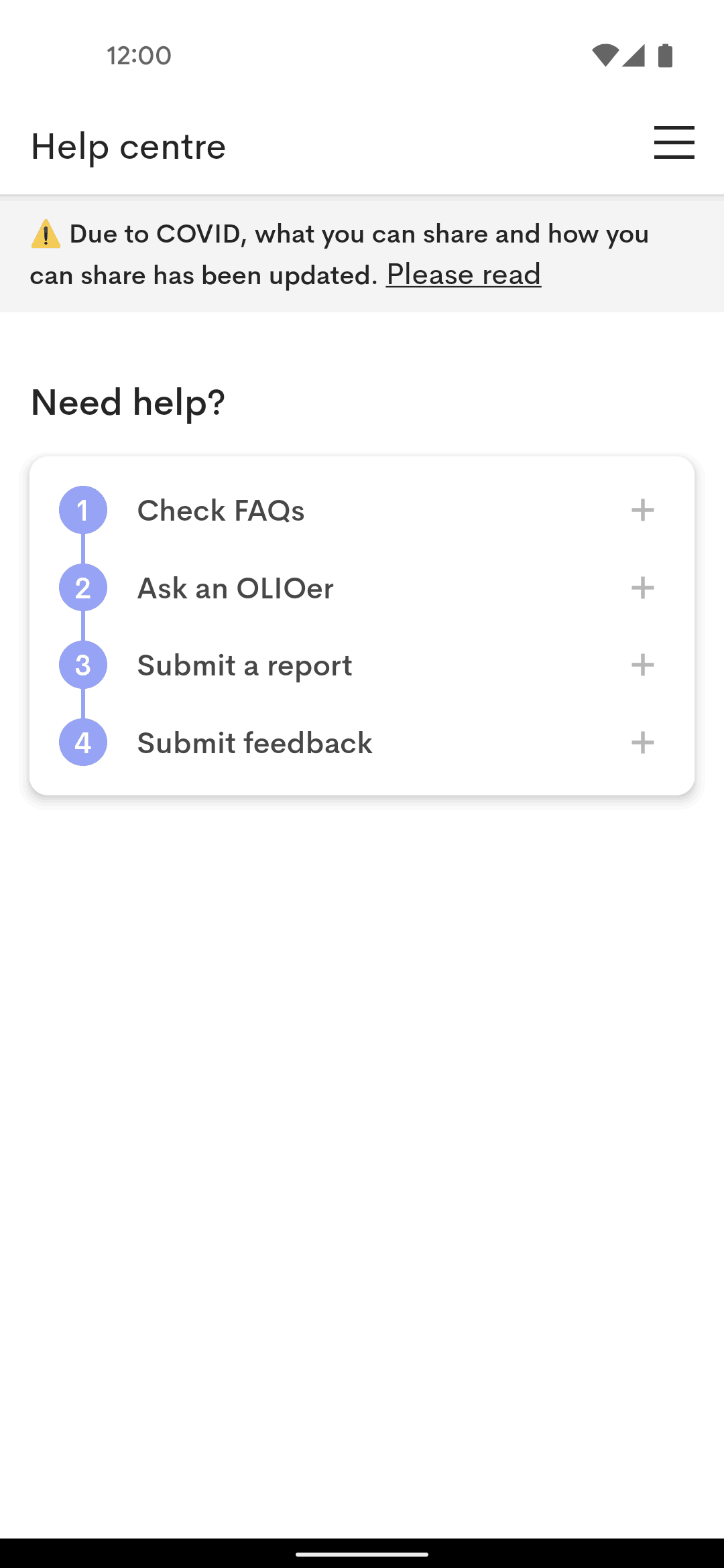 OLIO Android Food & Drink interface screenshot 10