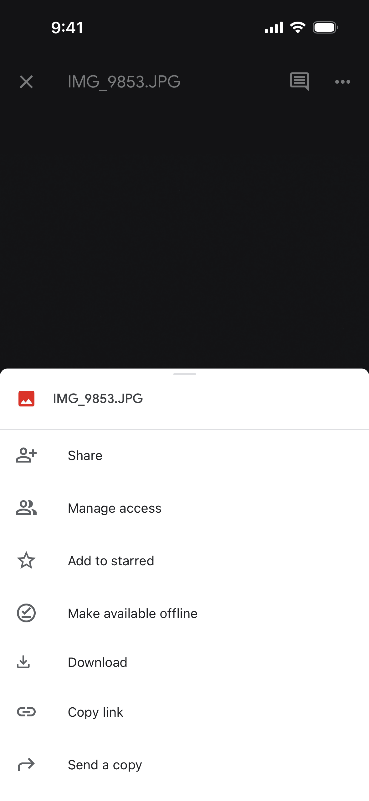 Google Drive iOS Productivity interface screenshot 3