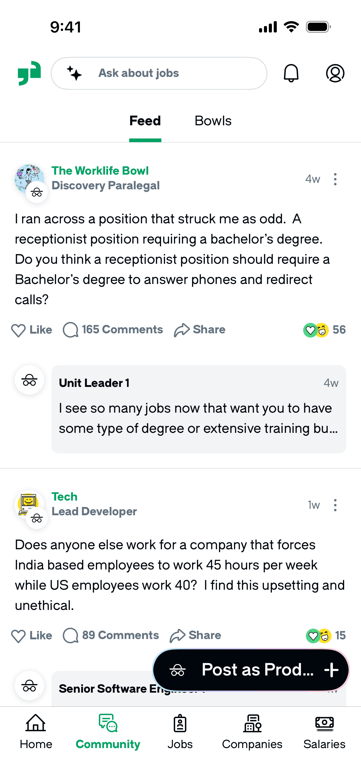 Glassdoor iOS Jobs & Recruitment interface screenshot 22