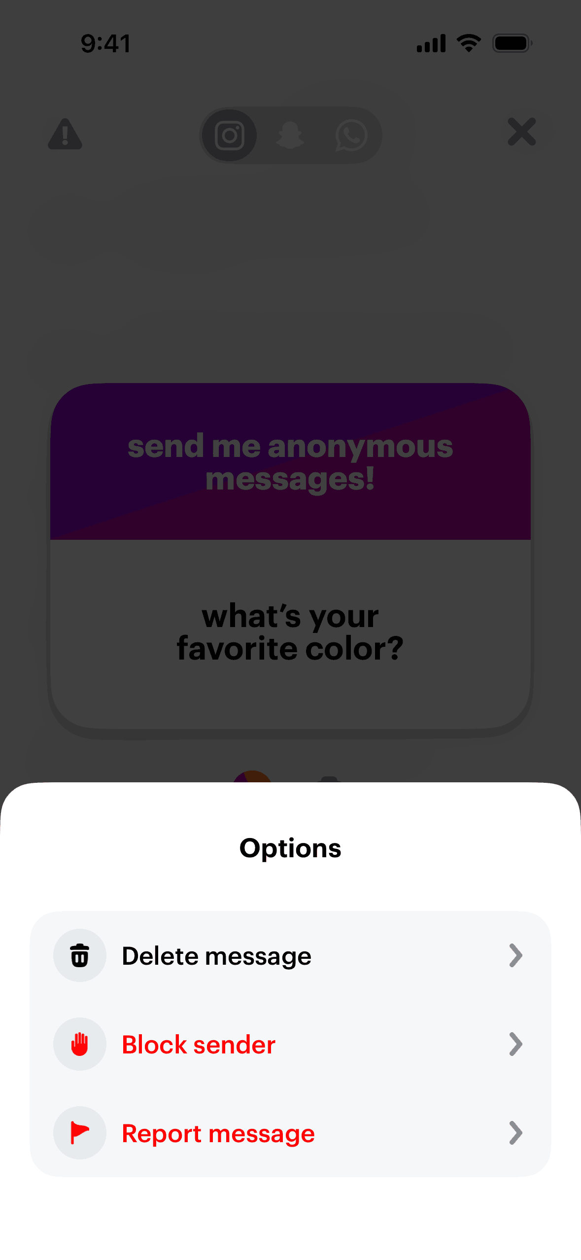 NGL iOS Lifestyle interface screenshot 13