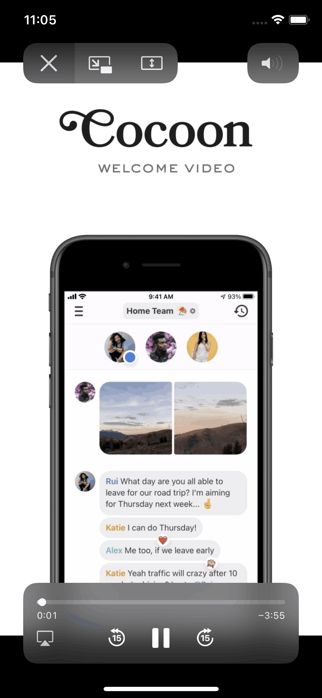 Cocoon iOS Lifestyle interface screenshot 10