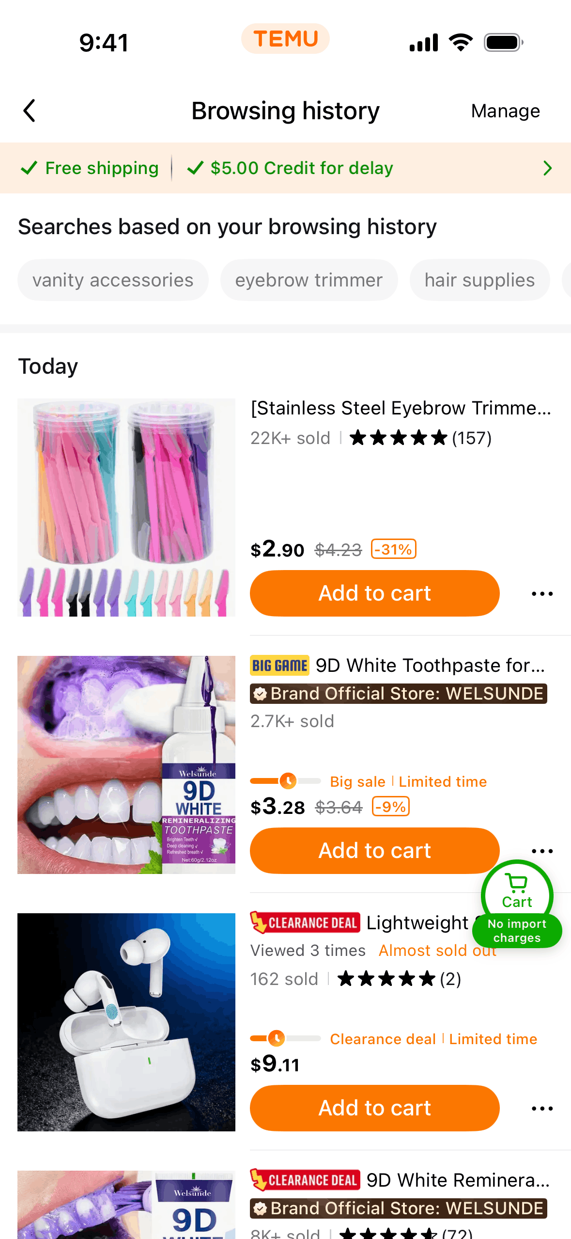 Temu iOS Shopping interface screenshot 11