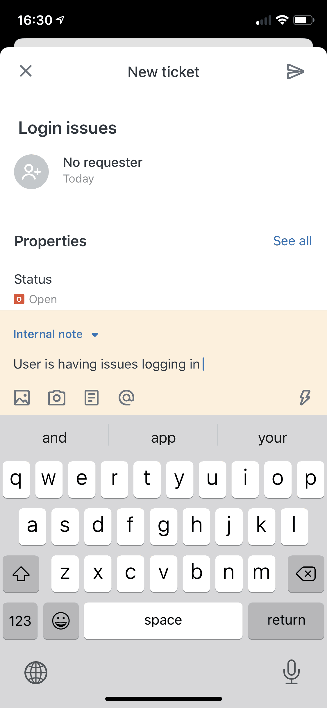 Zendesk Support iOS Business interface screenshot 17