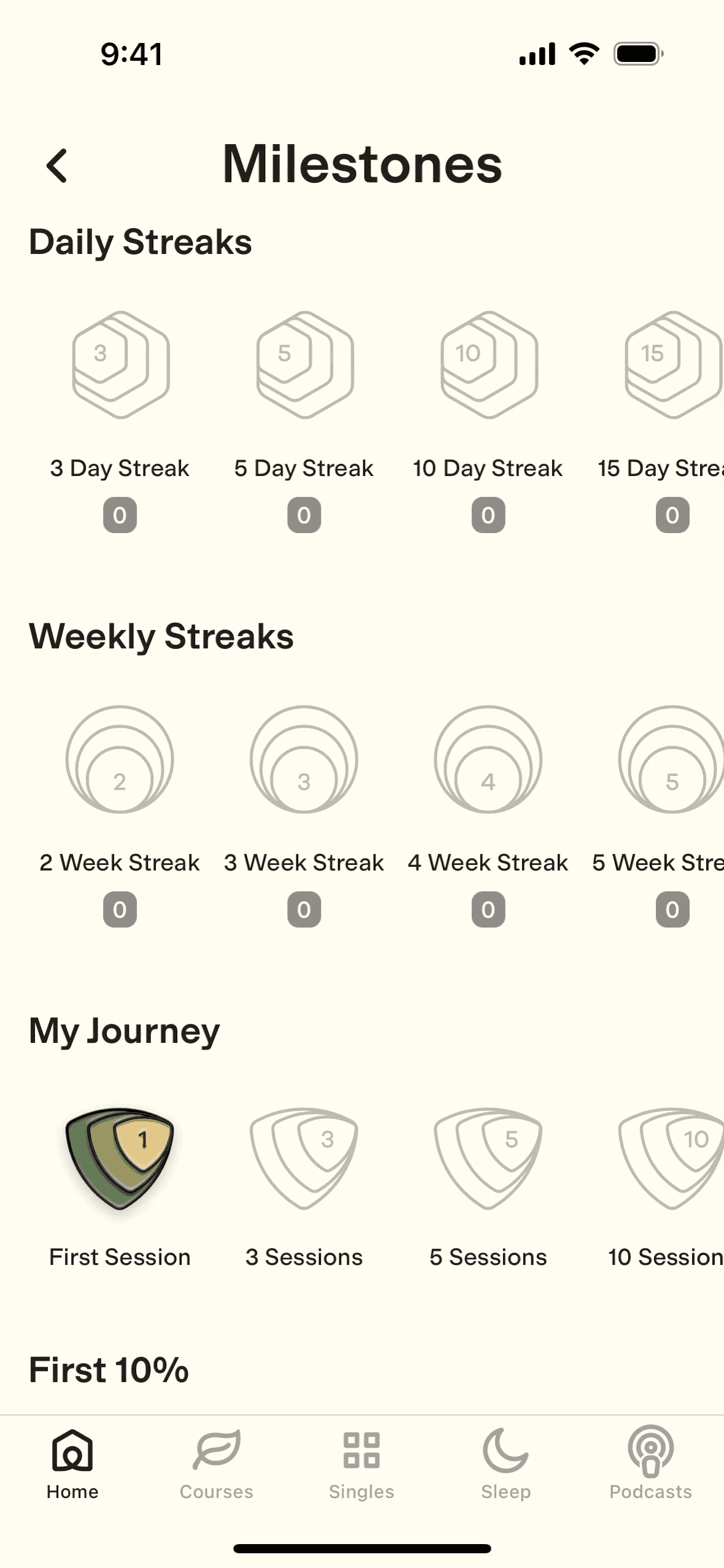 Ten Percent Happier iOS Health & Fitness interface screenshot 9