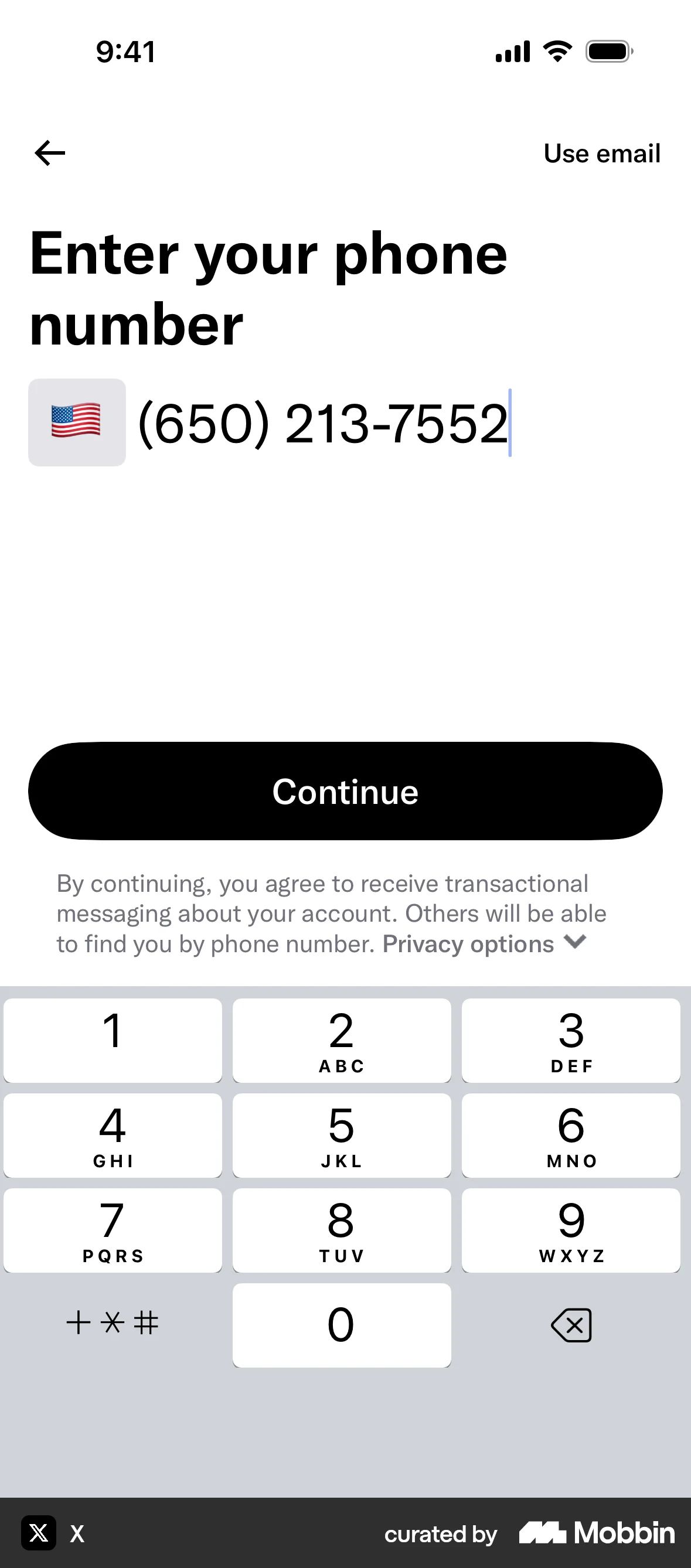 Onboarding on X (ios) screen 7
