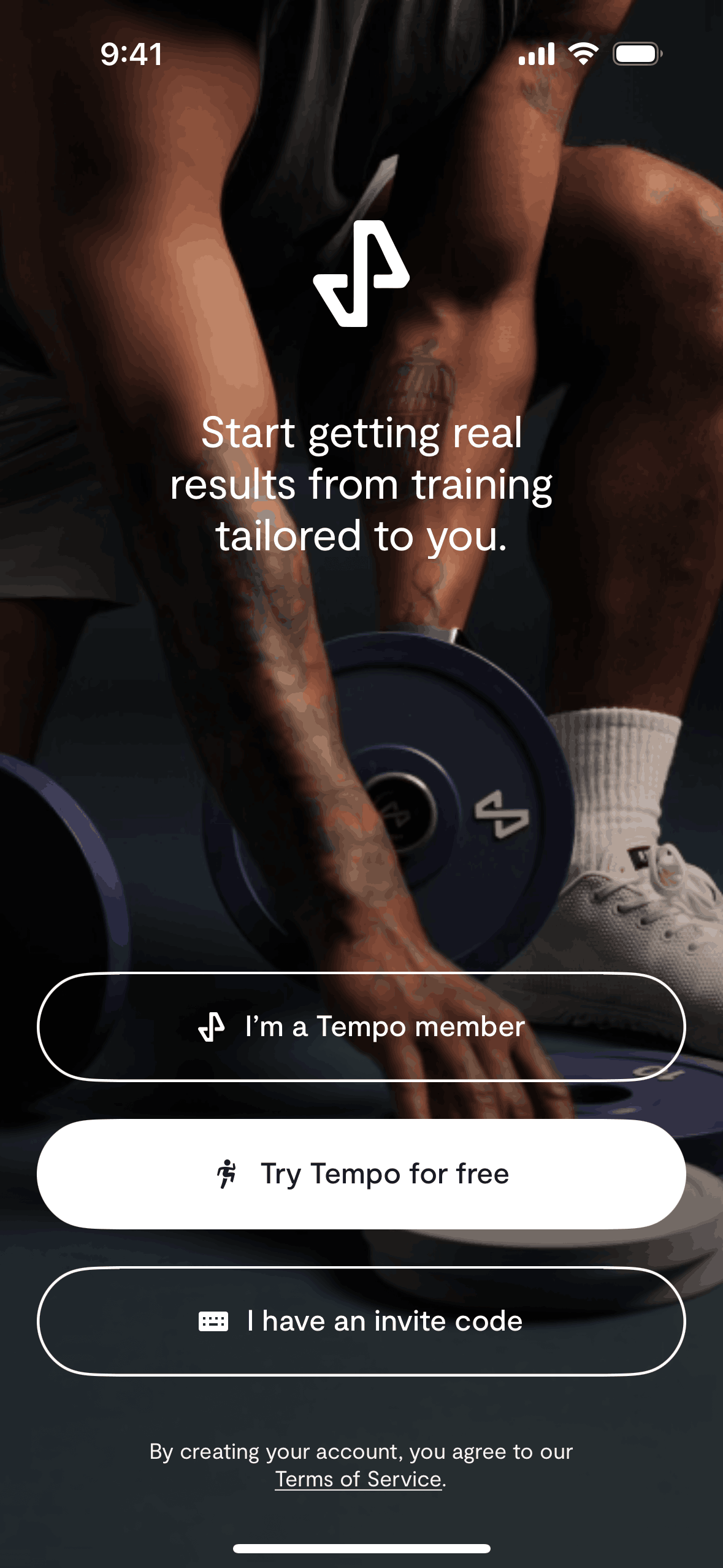 Tempo iOS Health & Fitness interface screenshot 2