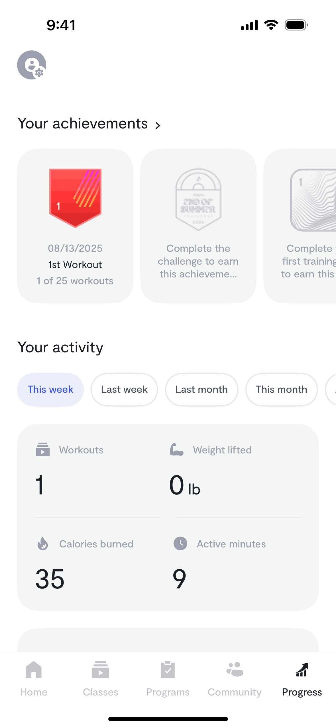 Tempo iOS Health & Fitness interface screenshot 11