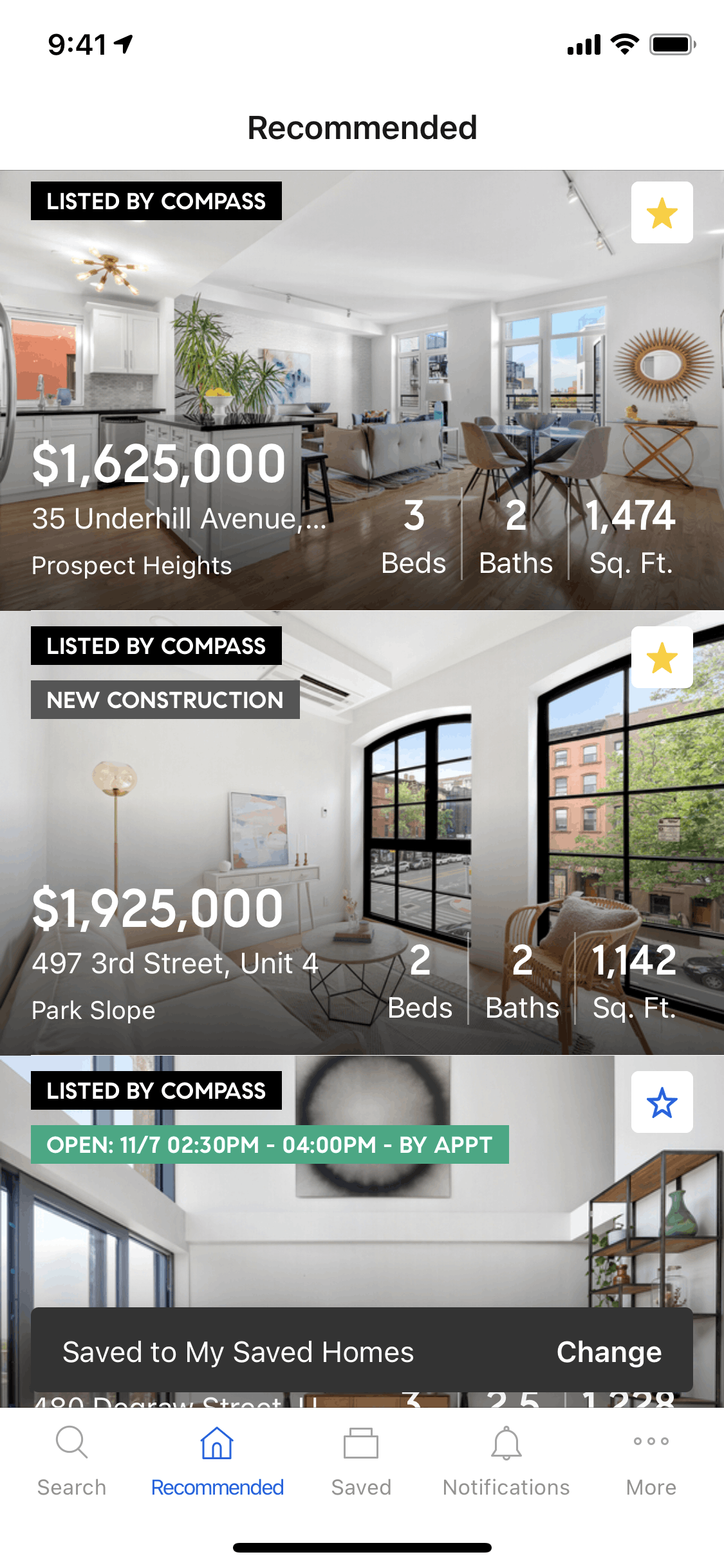 Compass iOS Real Estate interface screenshot 7
