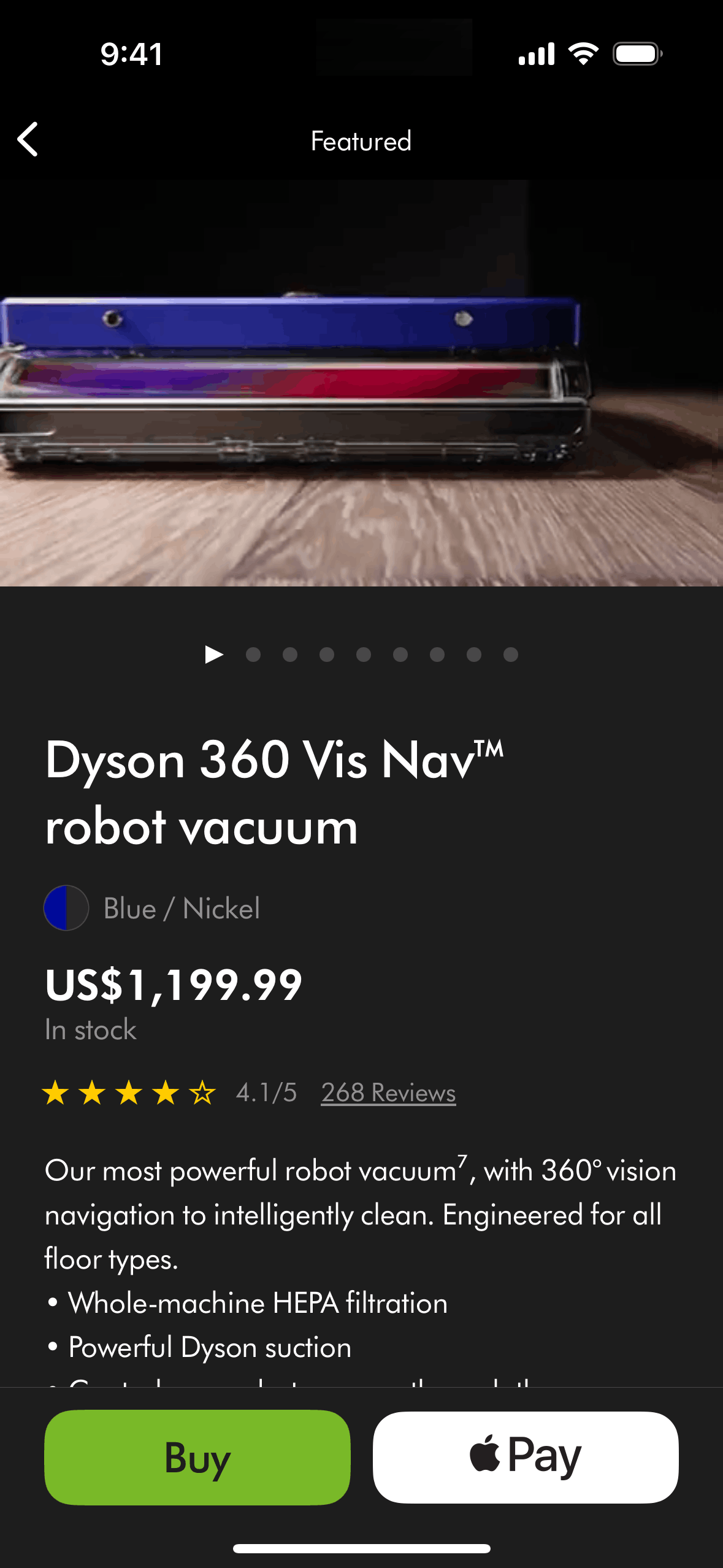 MyDyson iOS Utilities interface screenshot 3