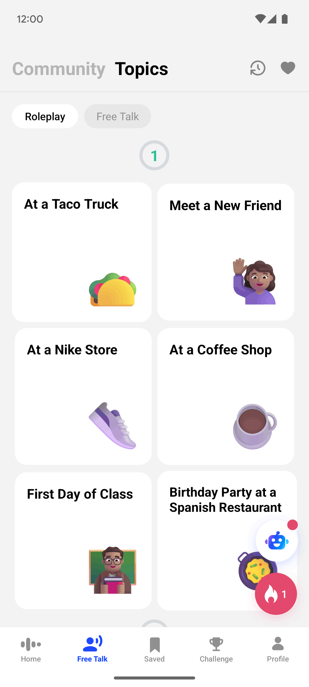 Speak Android Education interface screenshot 17