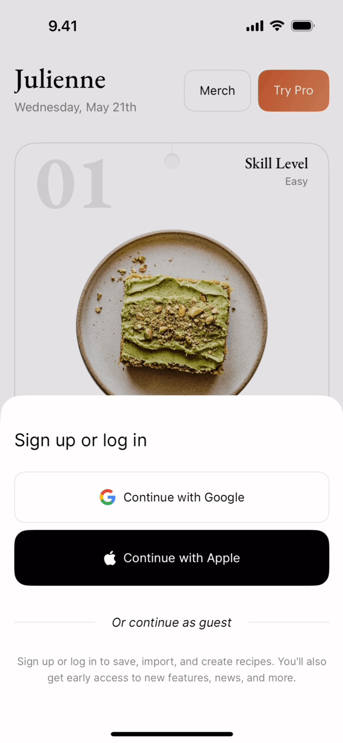 Julienne iOS Food & Drink interface screenshot 5