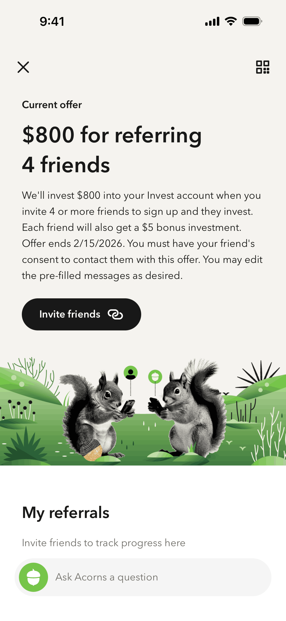 Acorns iOS Finance interface screenshot 22