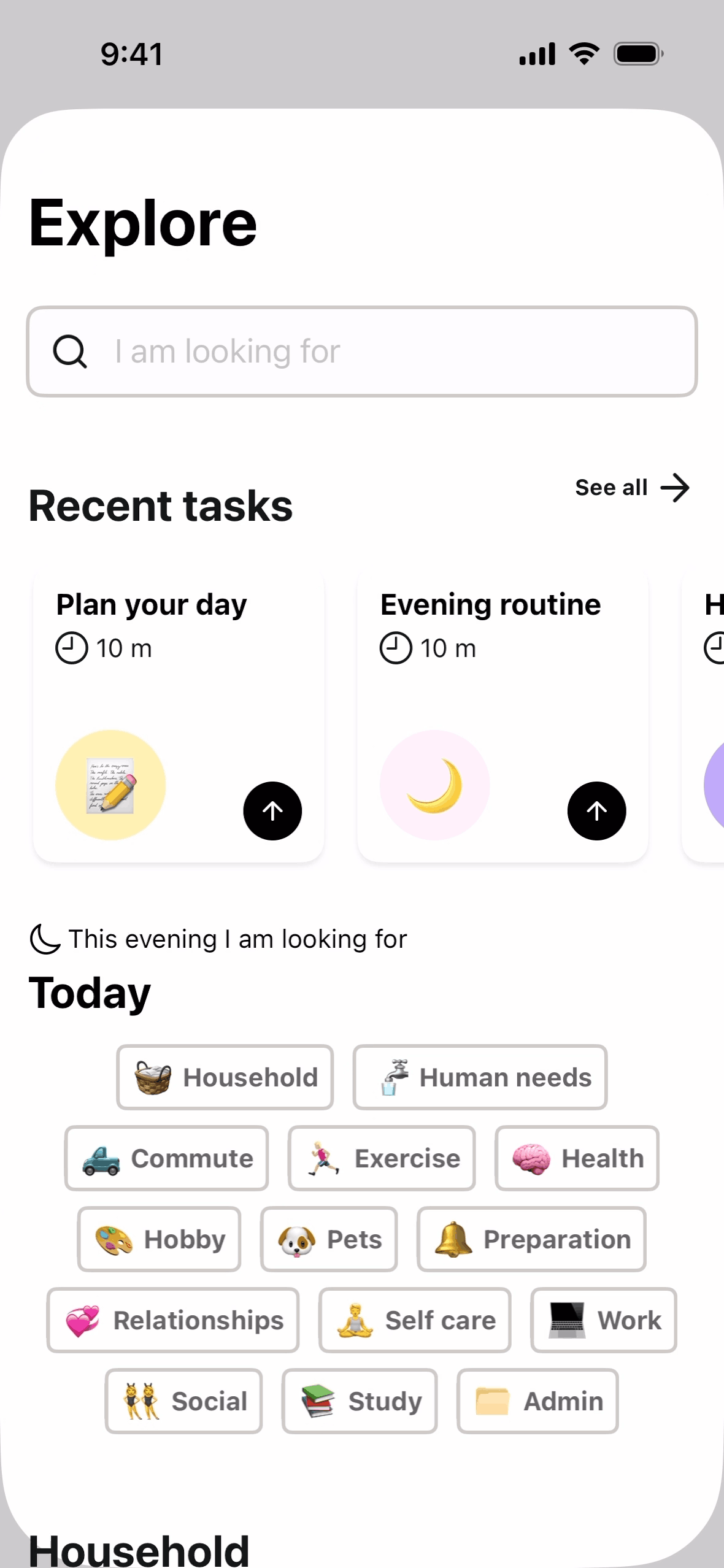 Tiimo iOS Productivity interface screenshot 1