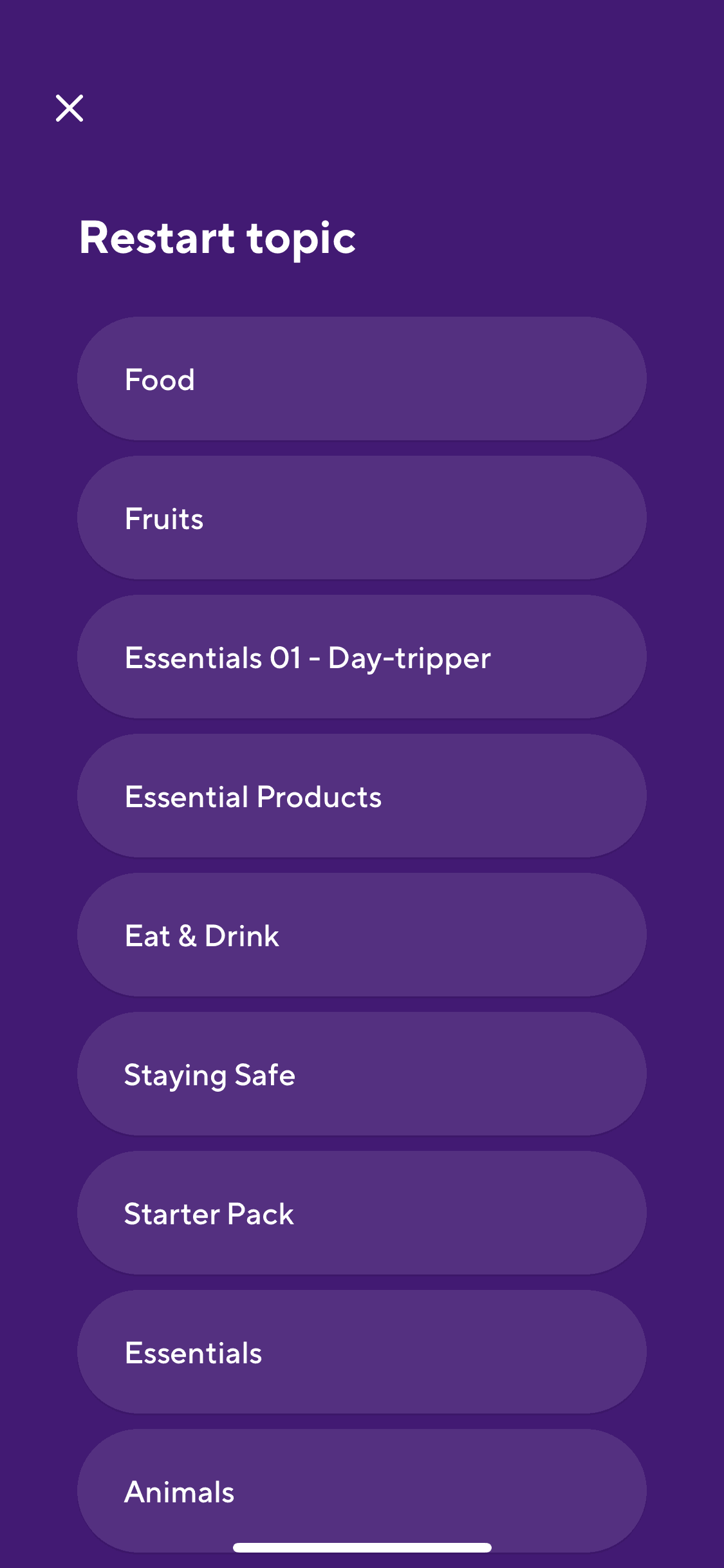 Drops iOS Education interface screenshot 14