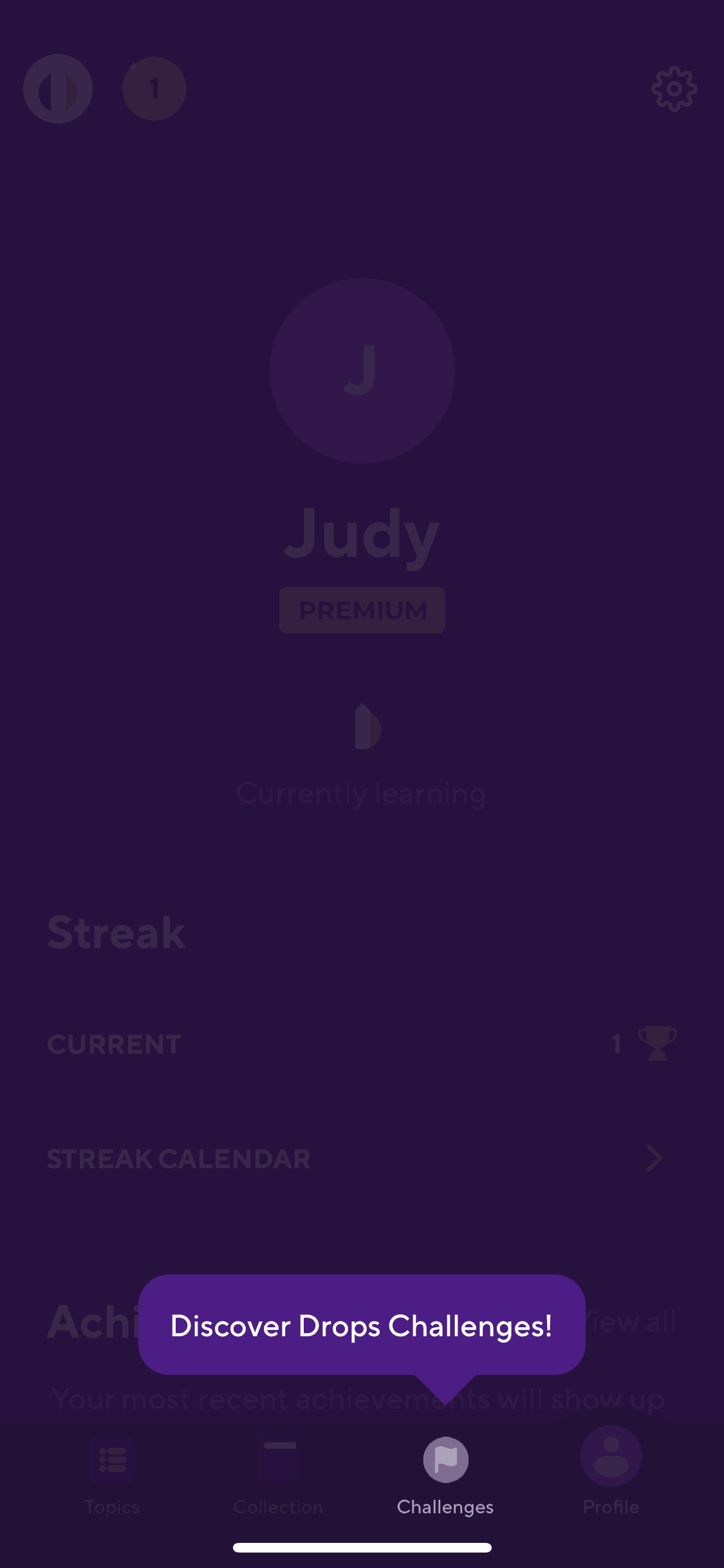 Drops iOS Education interface screenshot 3