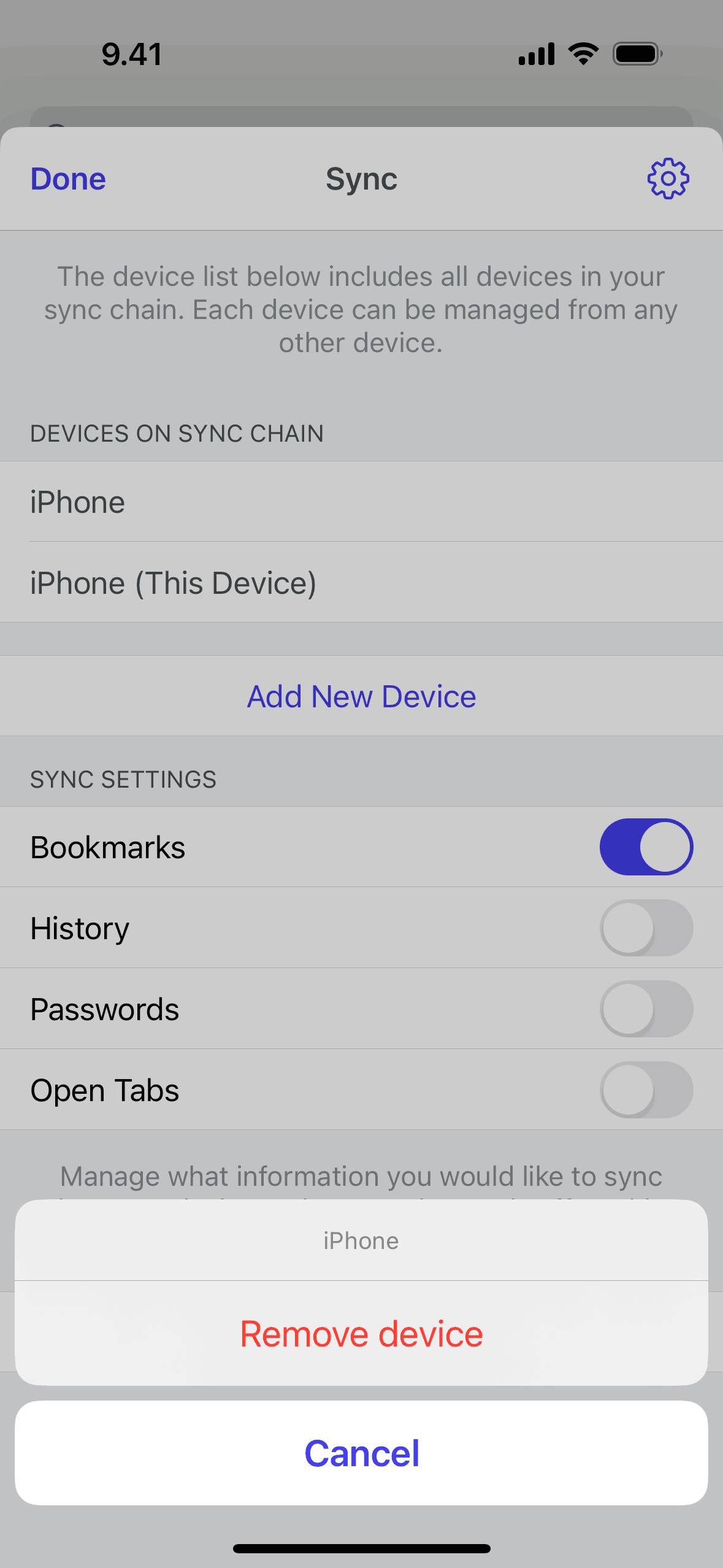 Brave Browser iOS Utilities interface screenshot 24