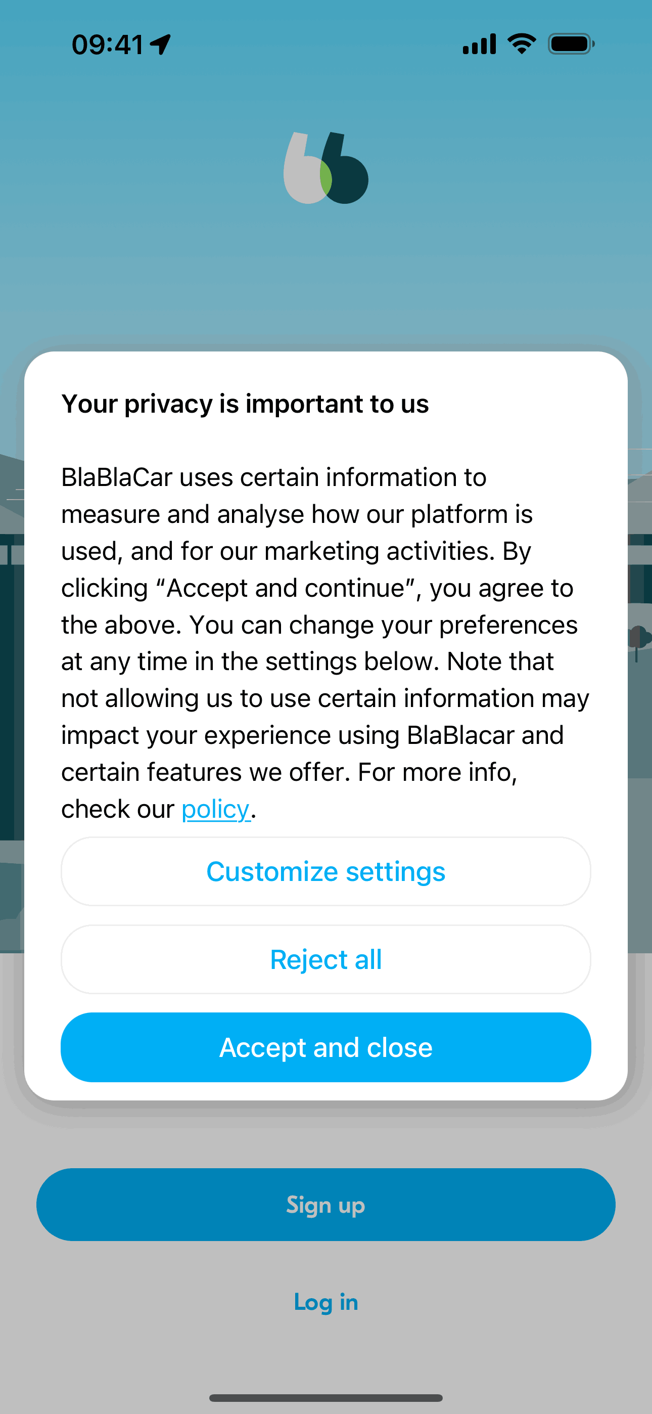 BlaBlaCar iOS Travel & Transportation interface screenshot 3