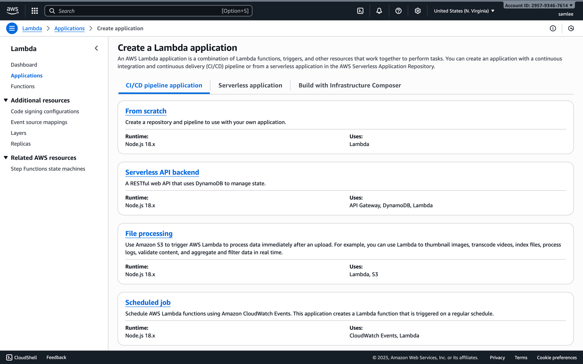 Amazon Web Services (AWS) Web Developer Tools interface screenshot 5