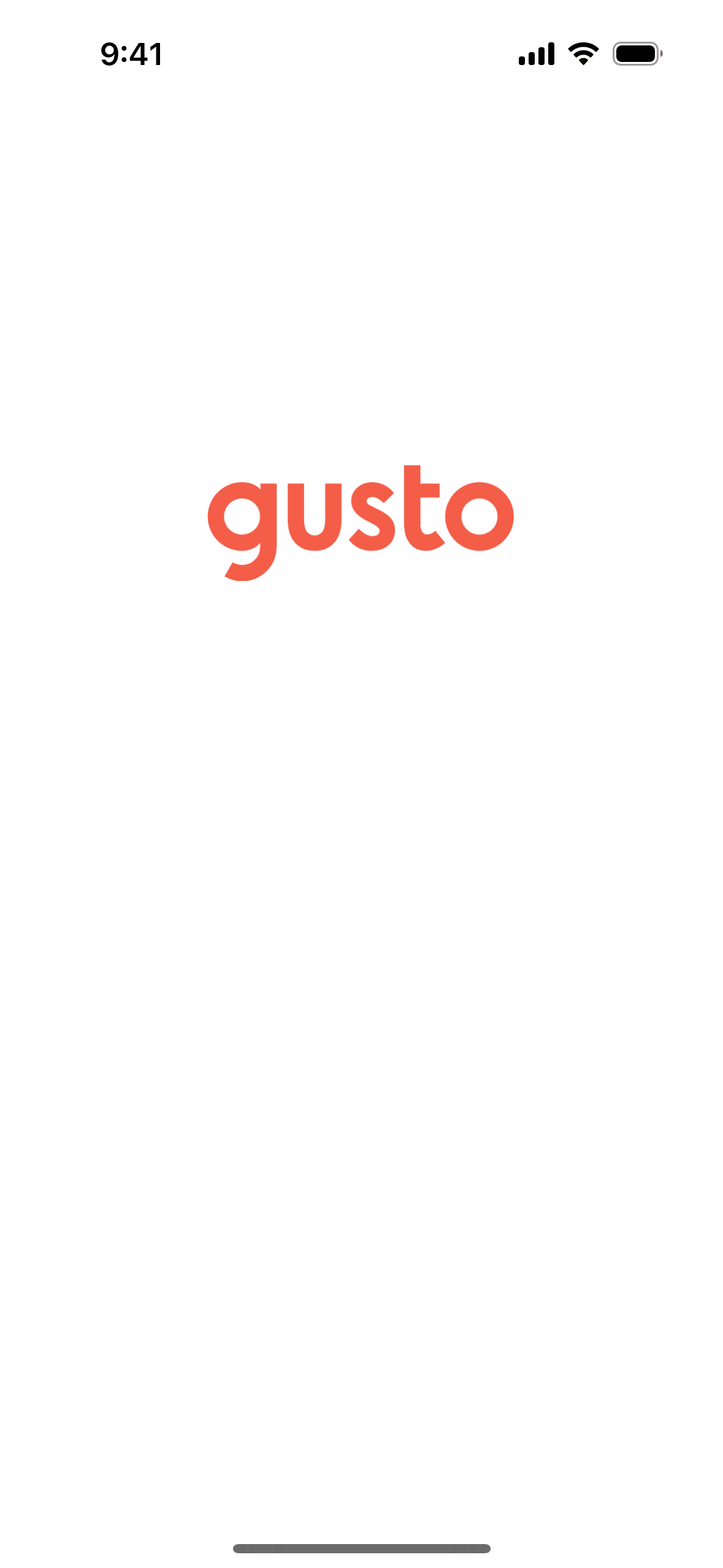 Gusto Mobile iOS Finance interface screenshot 1