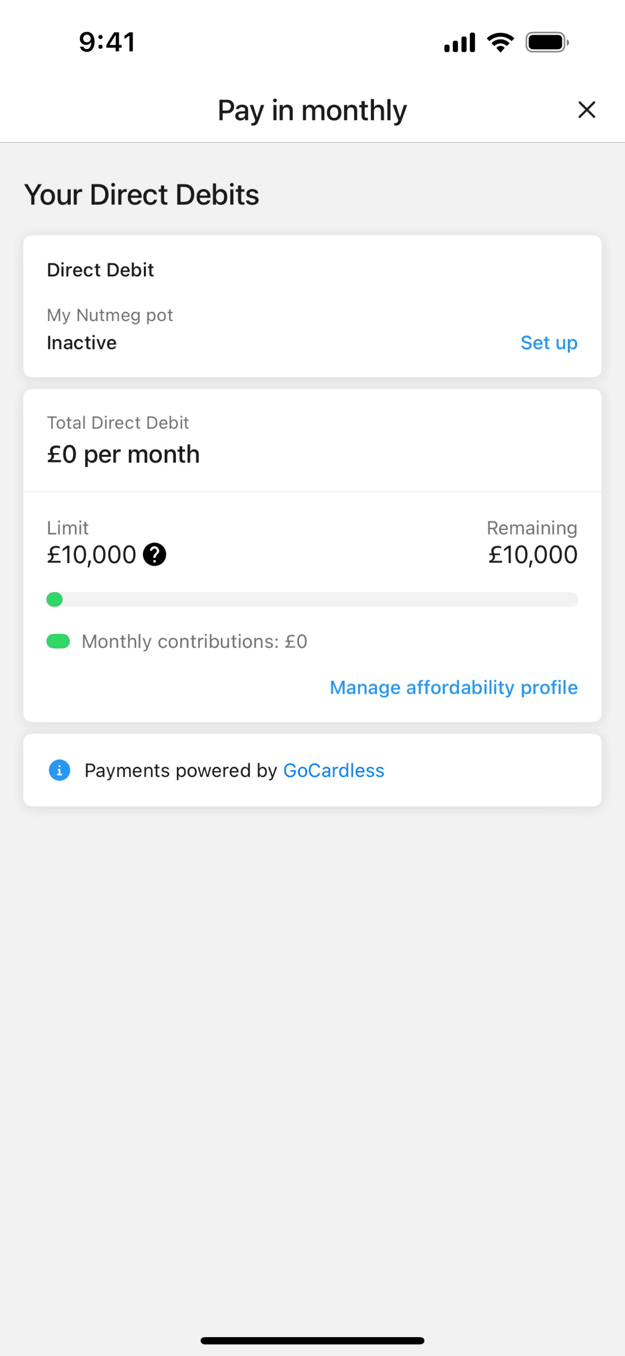 Nutmeg iOS Finance interface screenshot 3