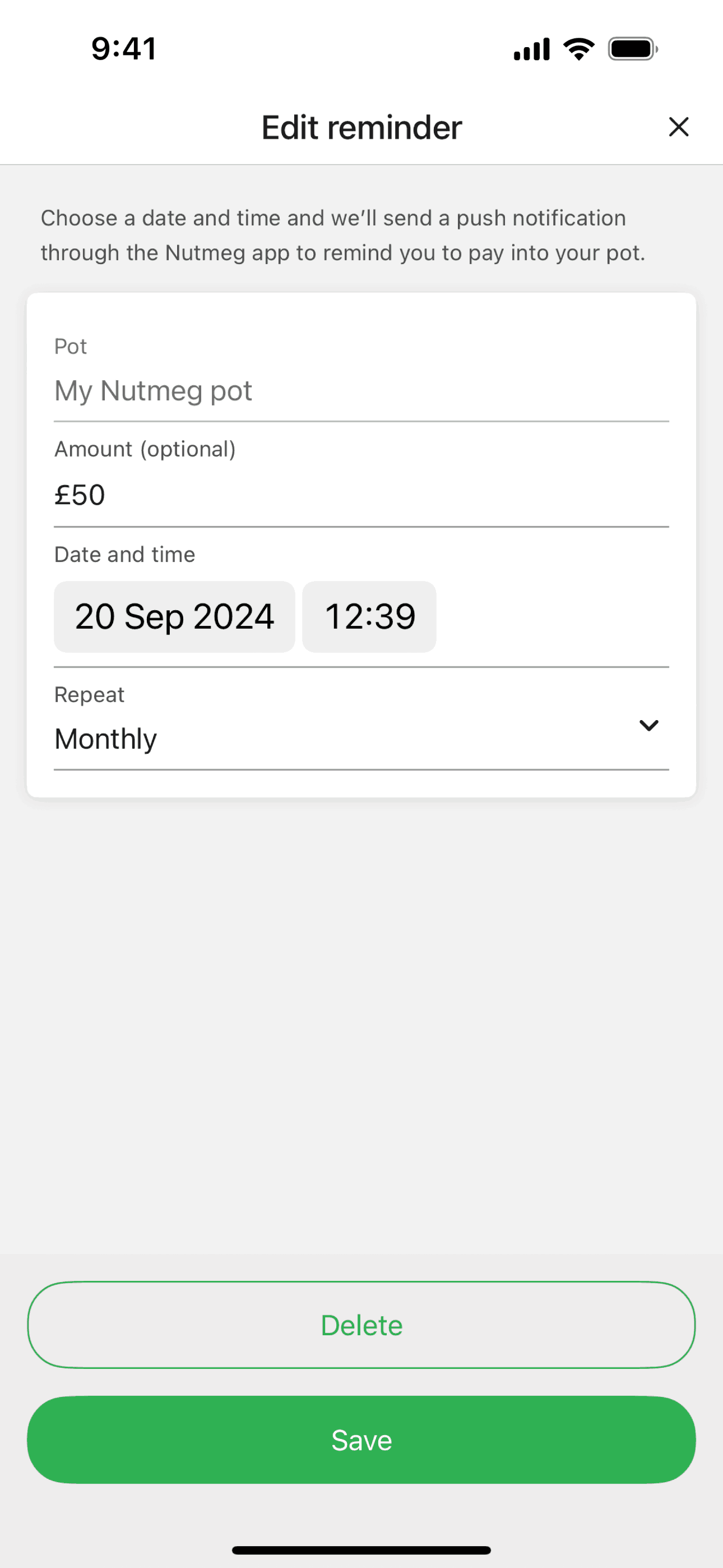 Nutmeg iOS Finance interface screenshot 7