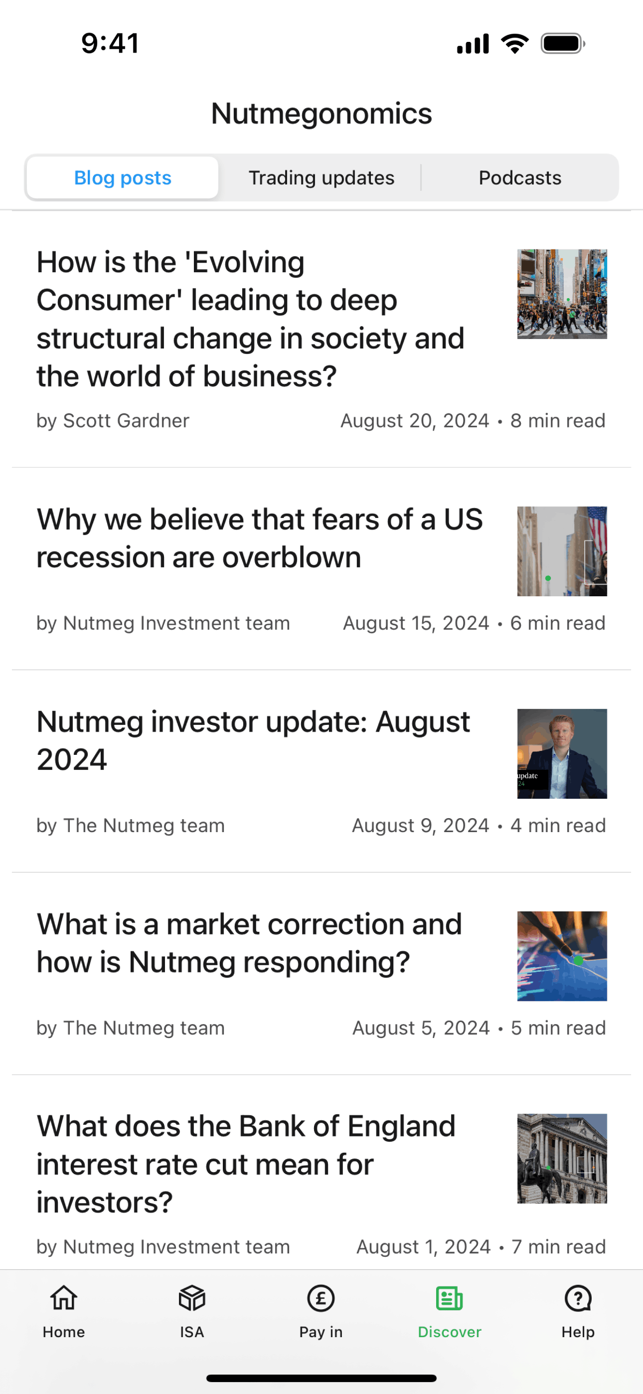Nutmeg iOS Finance interface screenshot 8