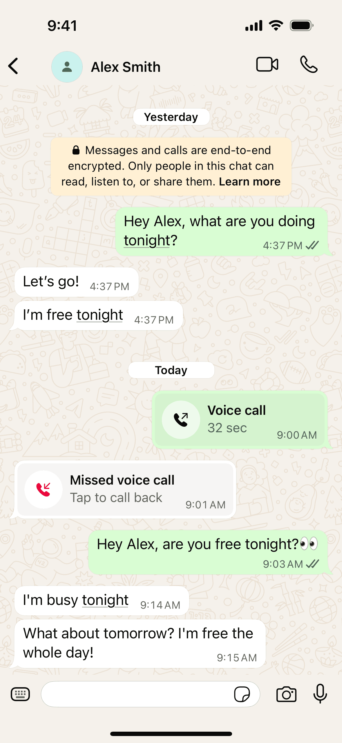WhatsApp iOS Social Networking interface screenshot 1