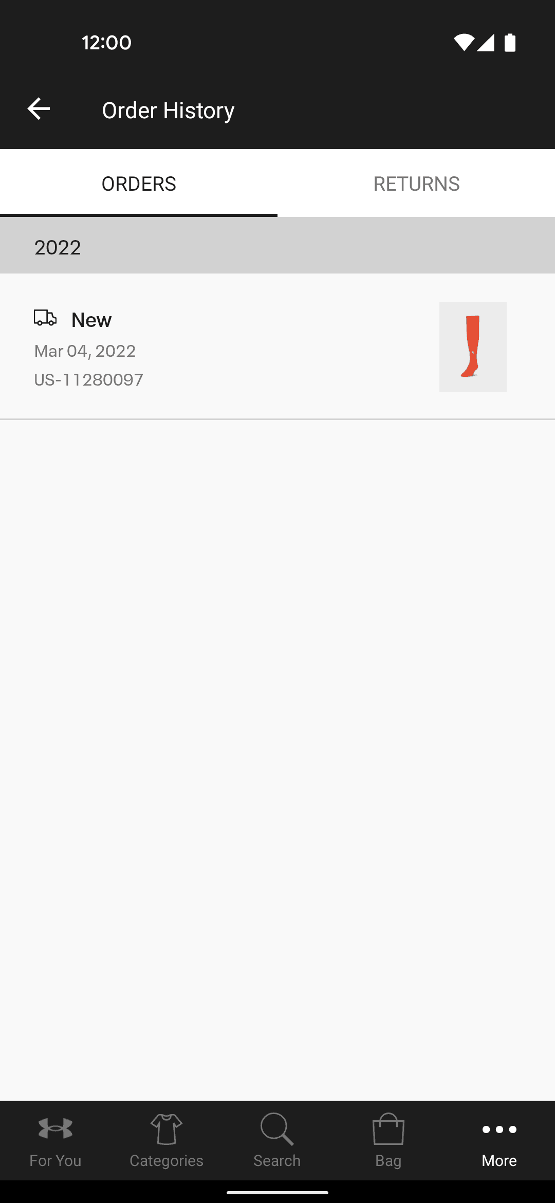 Under Armour Android Shopping interface screenshot 15