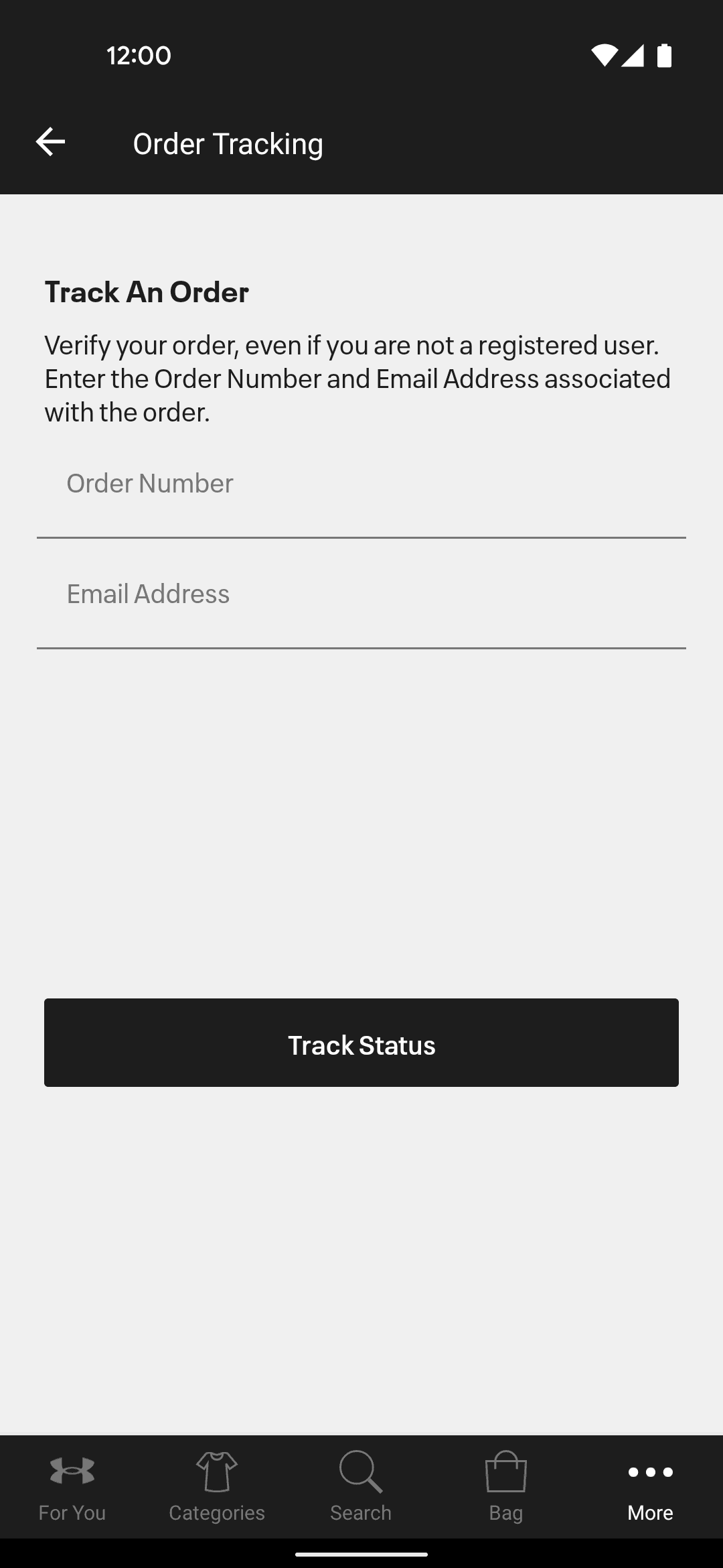 Under Armour Android Shopping interface screenshot 23