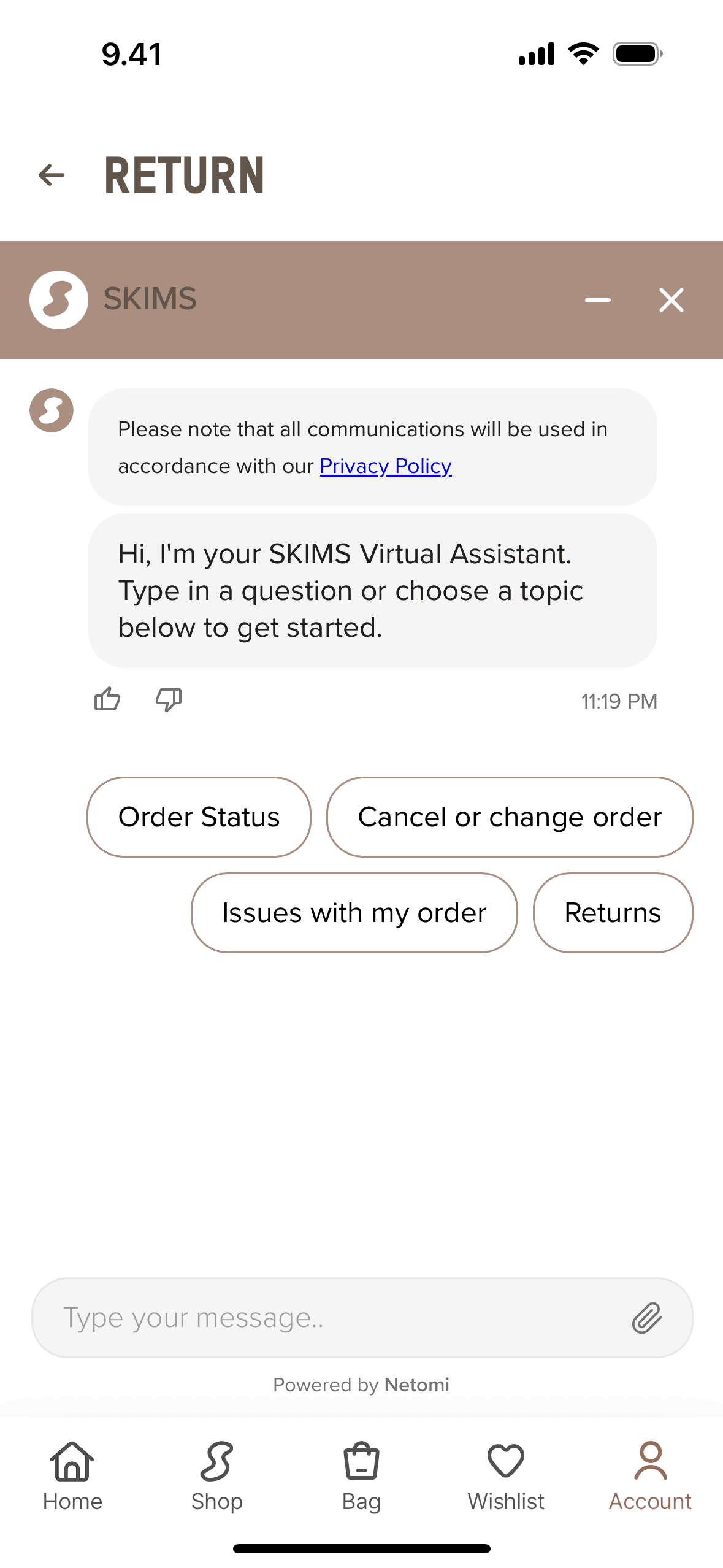 SKIMS iOS Shopping interface screenshot 13