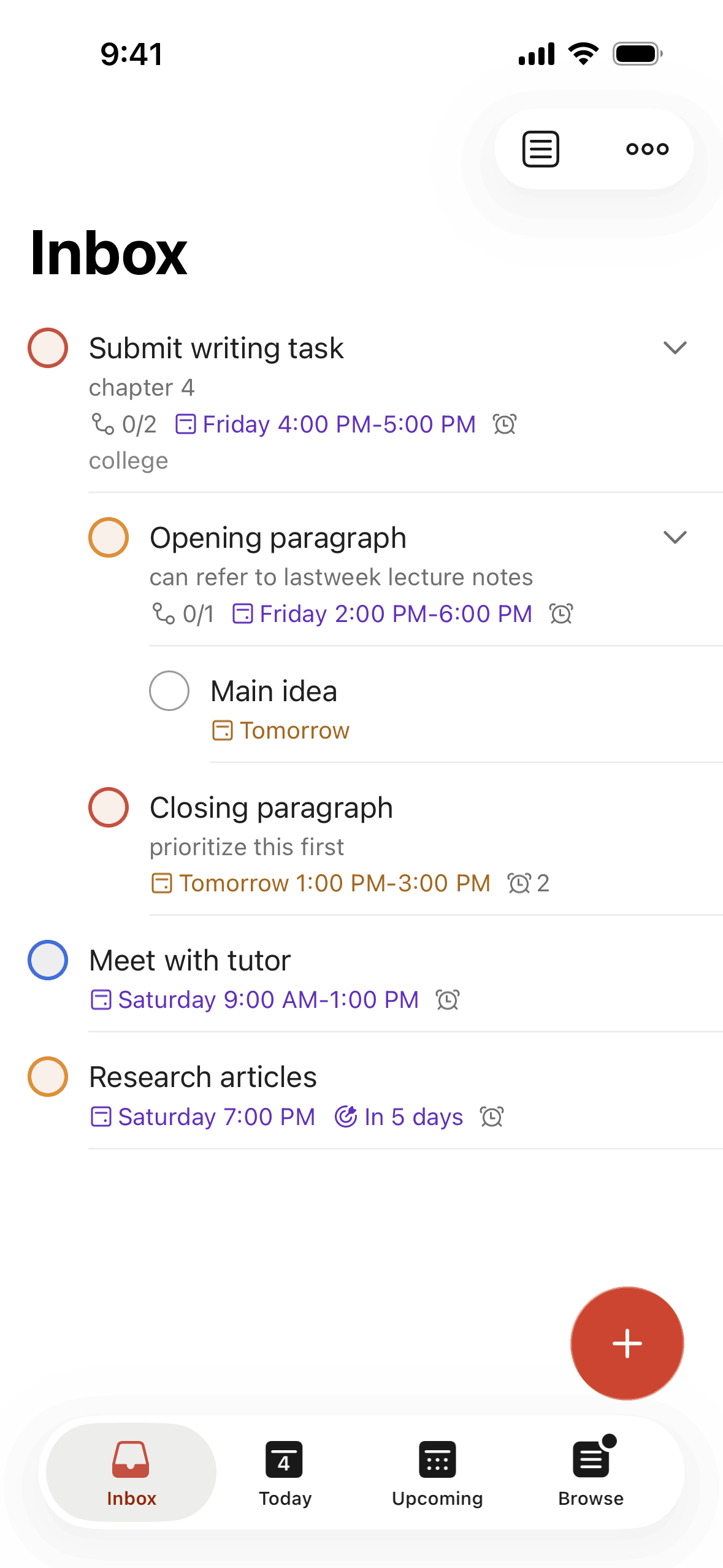 Todoist iOS Collaboration interface screenshot 2