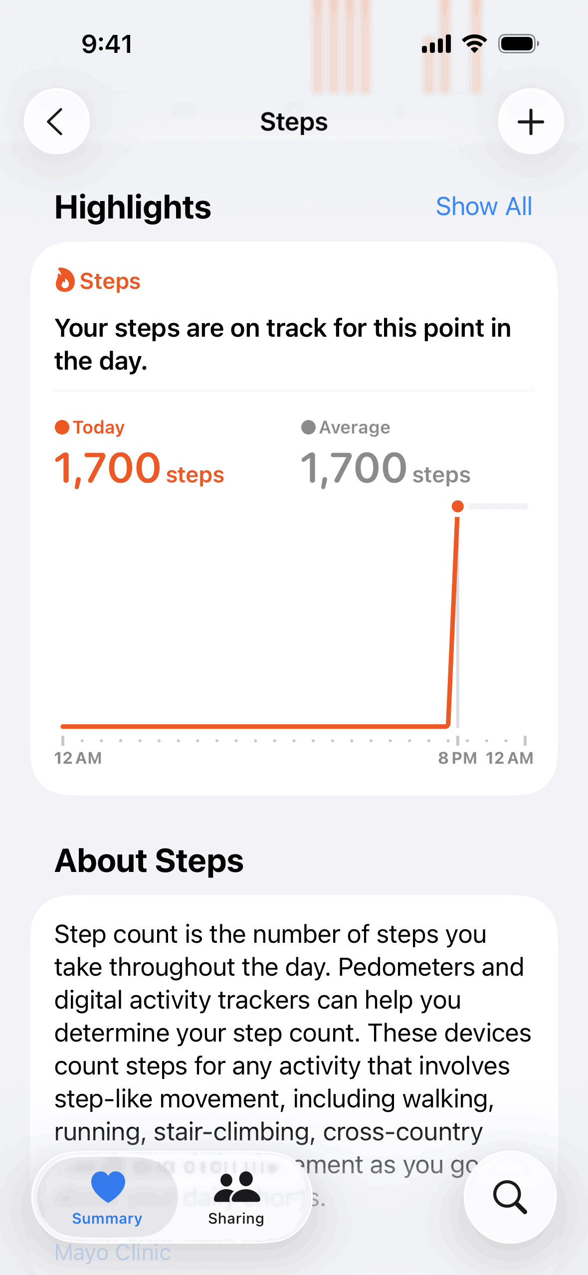 Apple Health iOS Health & Fitness interface screenshot 2
