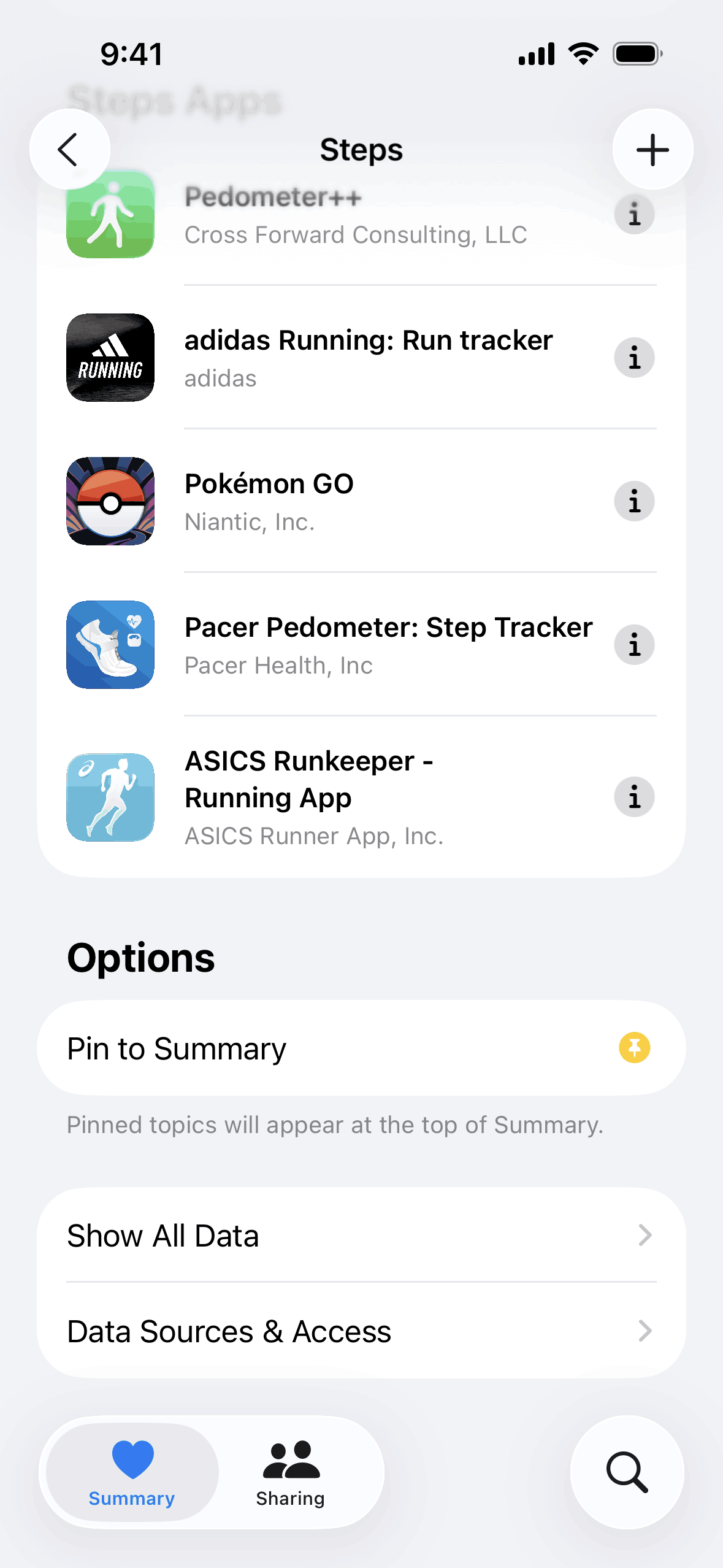 Apple Health iOS Health & Fitness interface screenshot 16