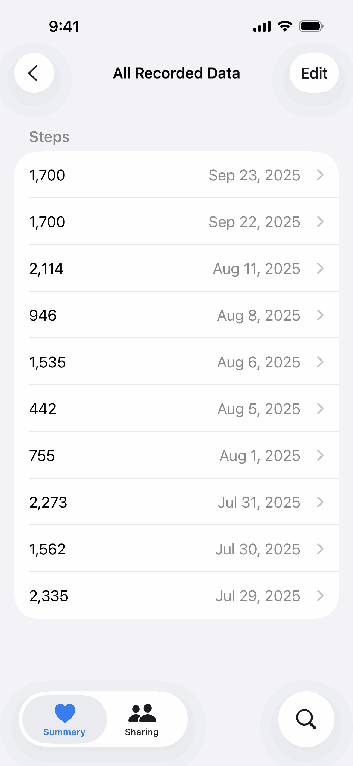 Apple Health iOS Health & Fitness interface screenshot 17