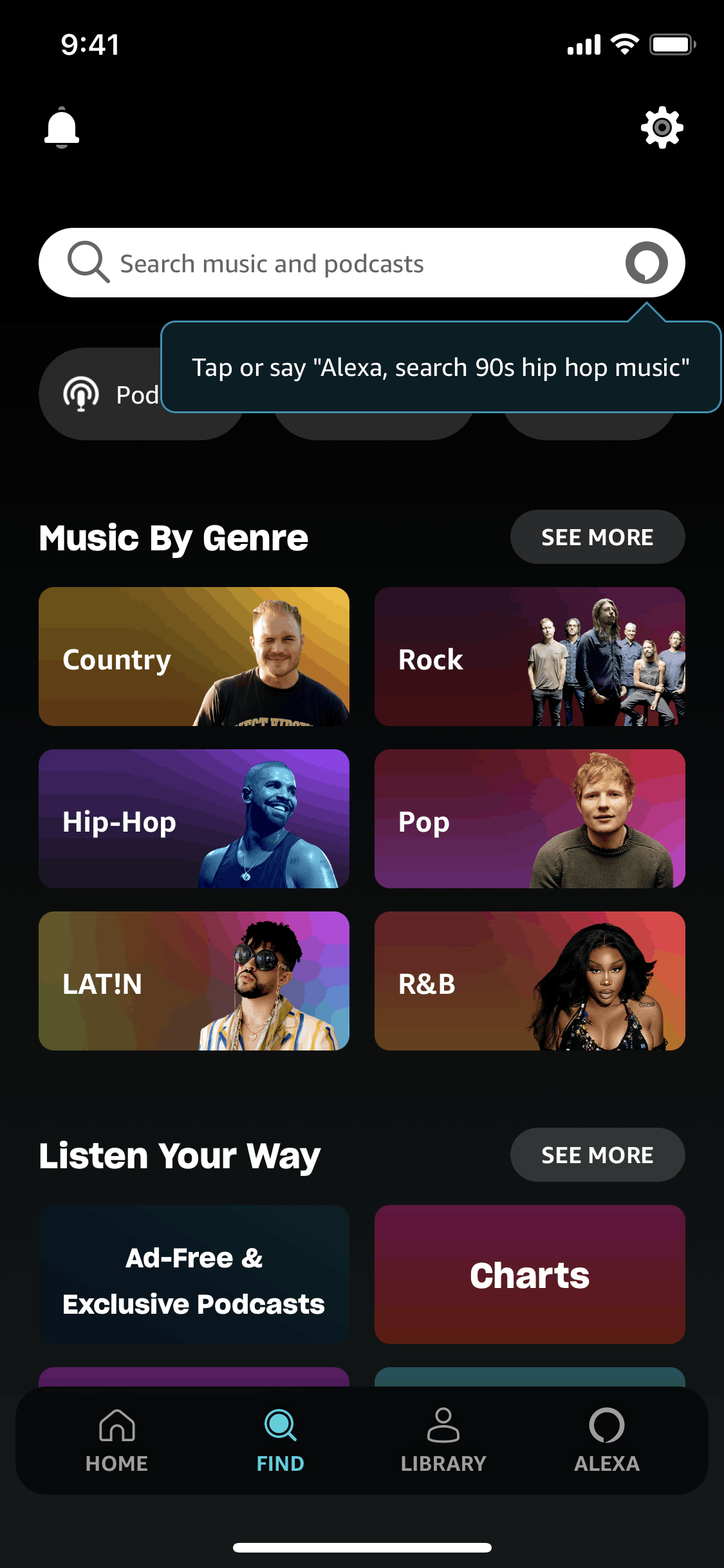 Amazon Music iOS Music & Audio interface screenshot 2