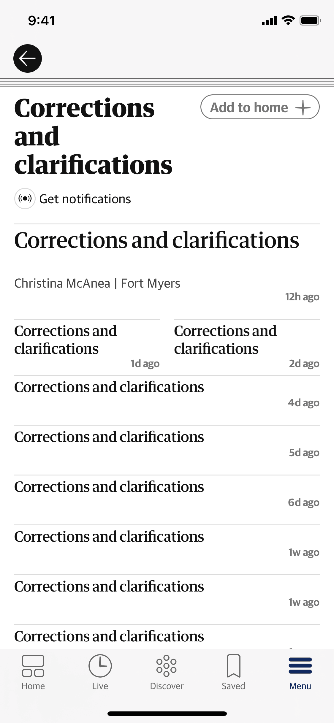 The Guardian iOS News interface screenshot 24
