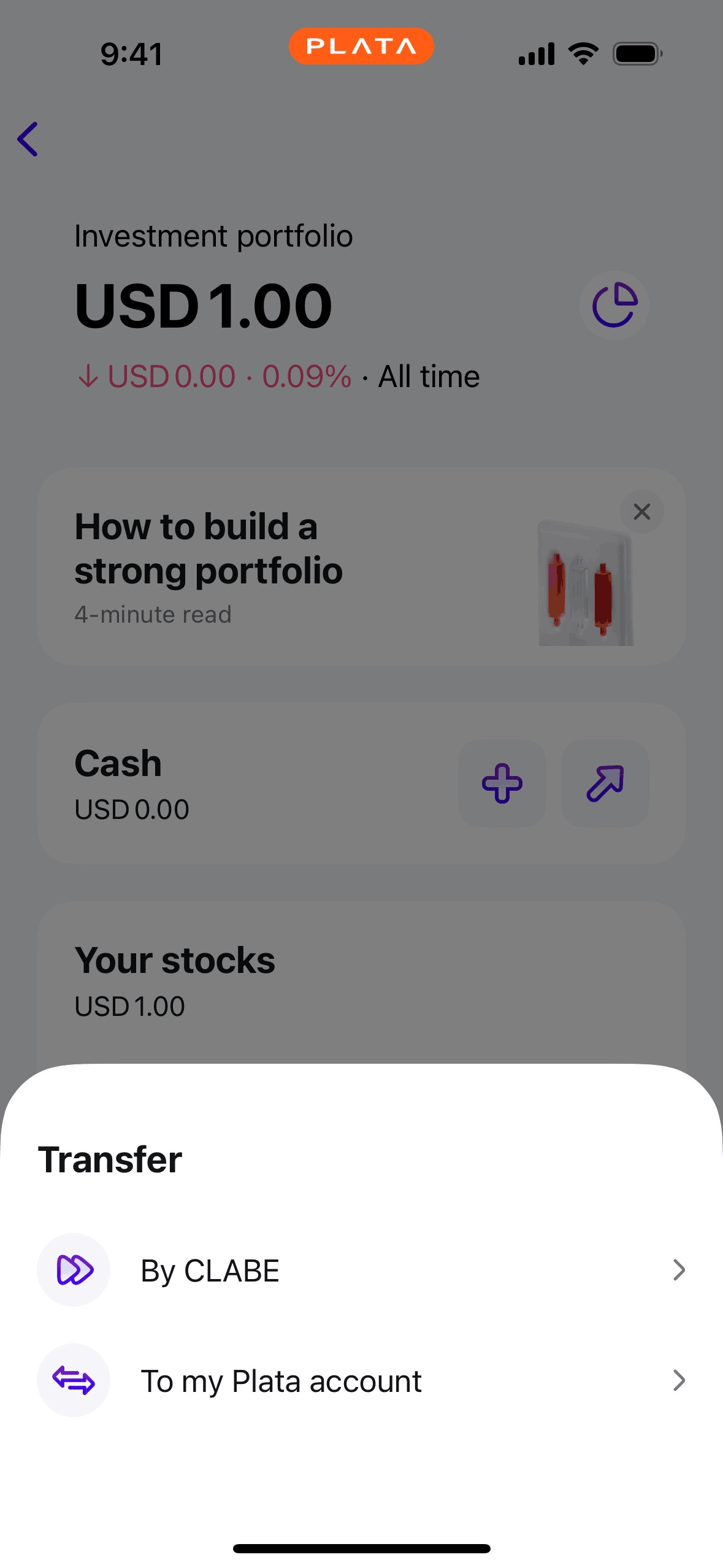 Plata Card iOS Finance interface screenshot 17