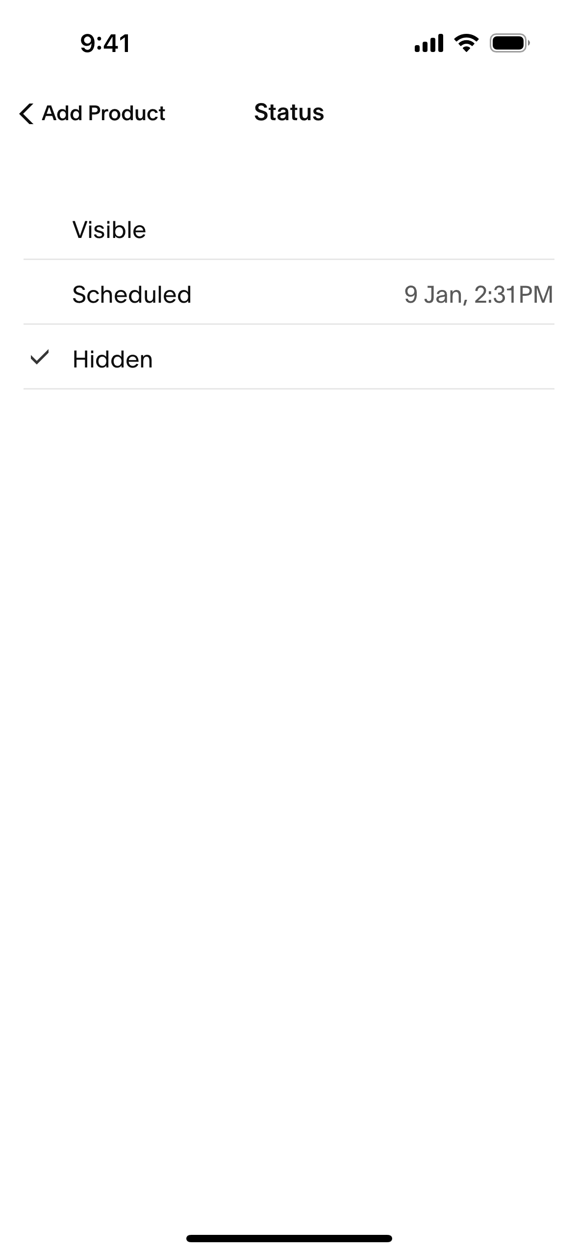Squarespace iOS Business interface screenshot 23