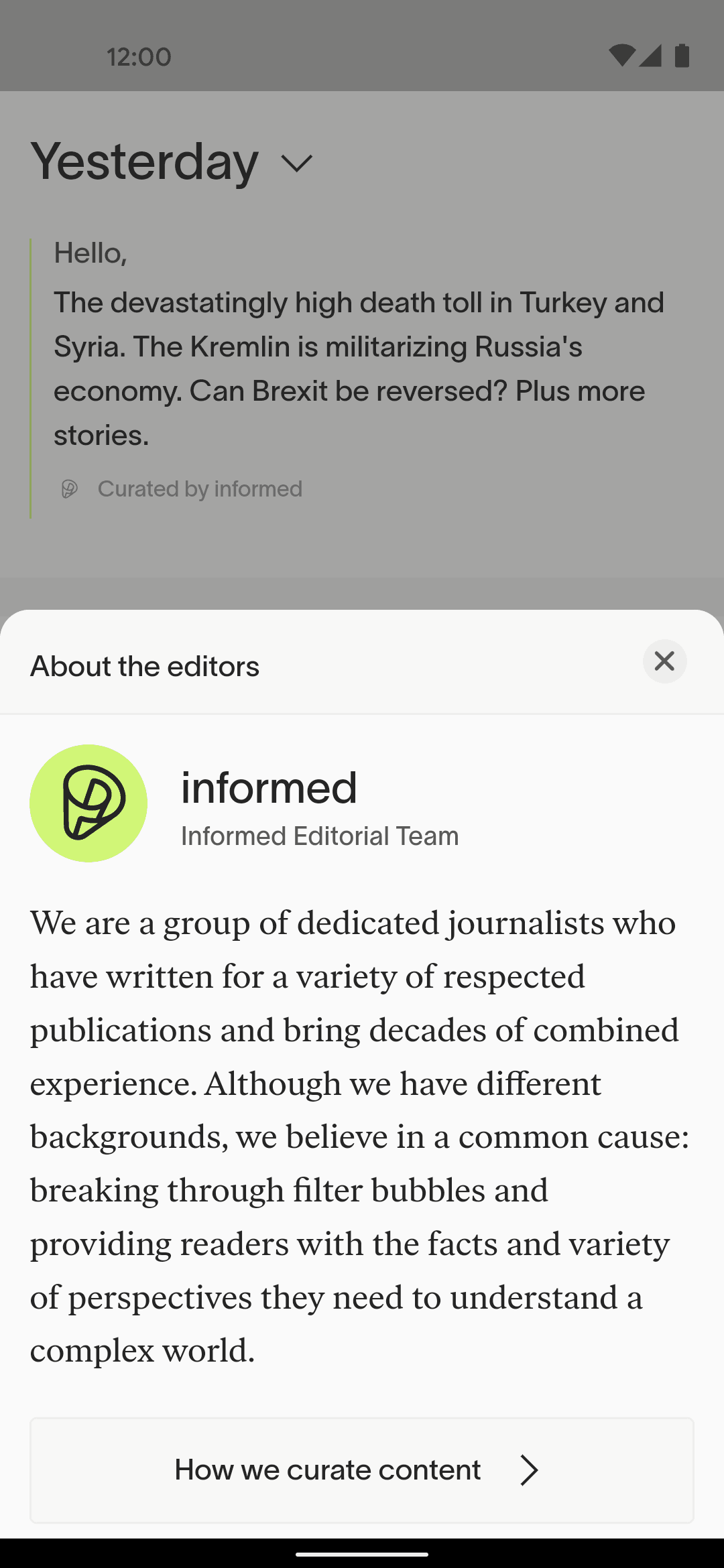 informed News Android News interface screenshot 11