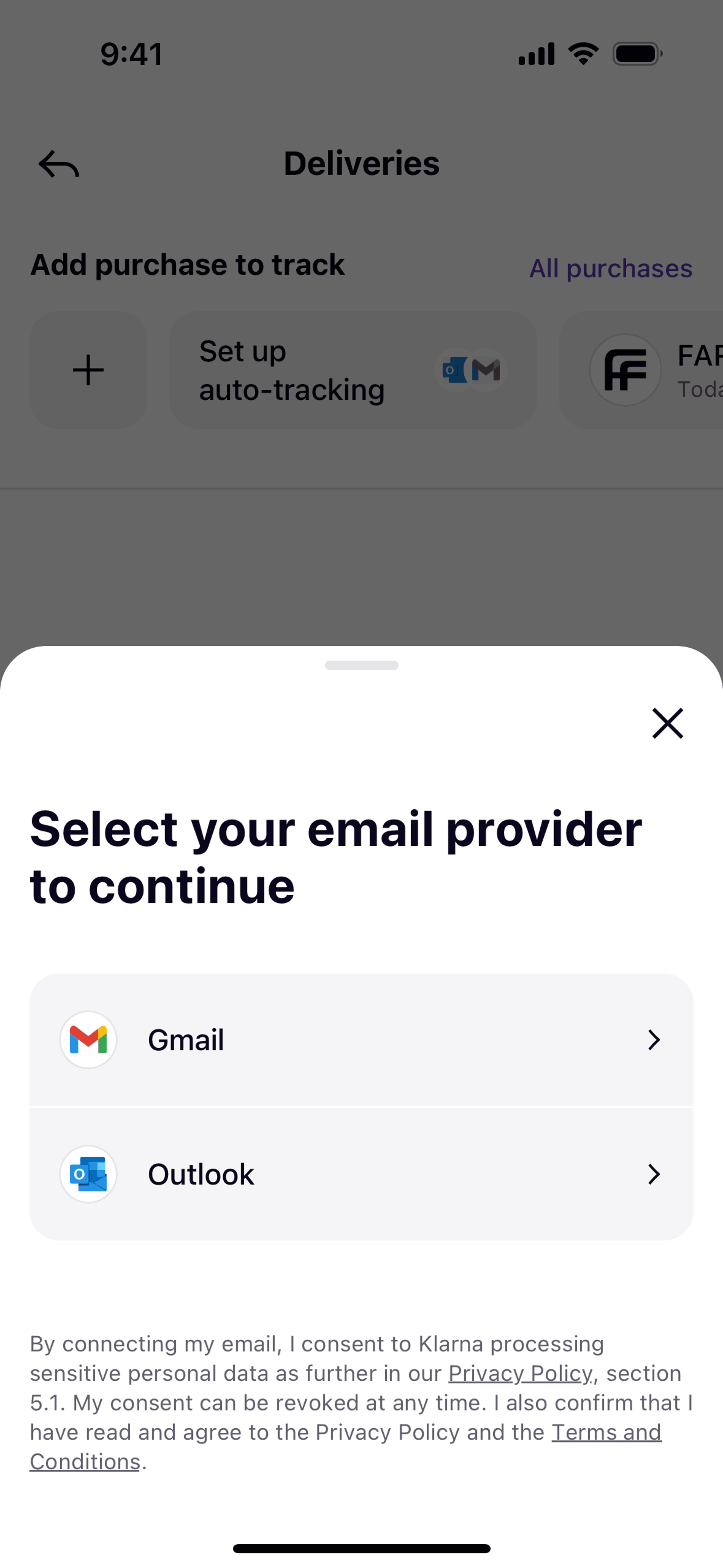 Klarna iOS UI screenshot 8