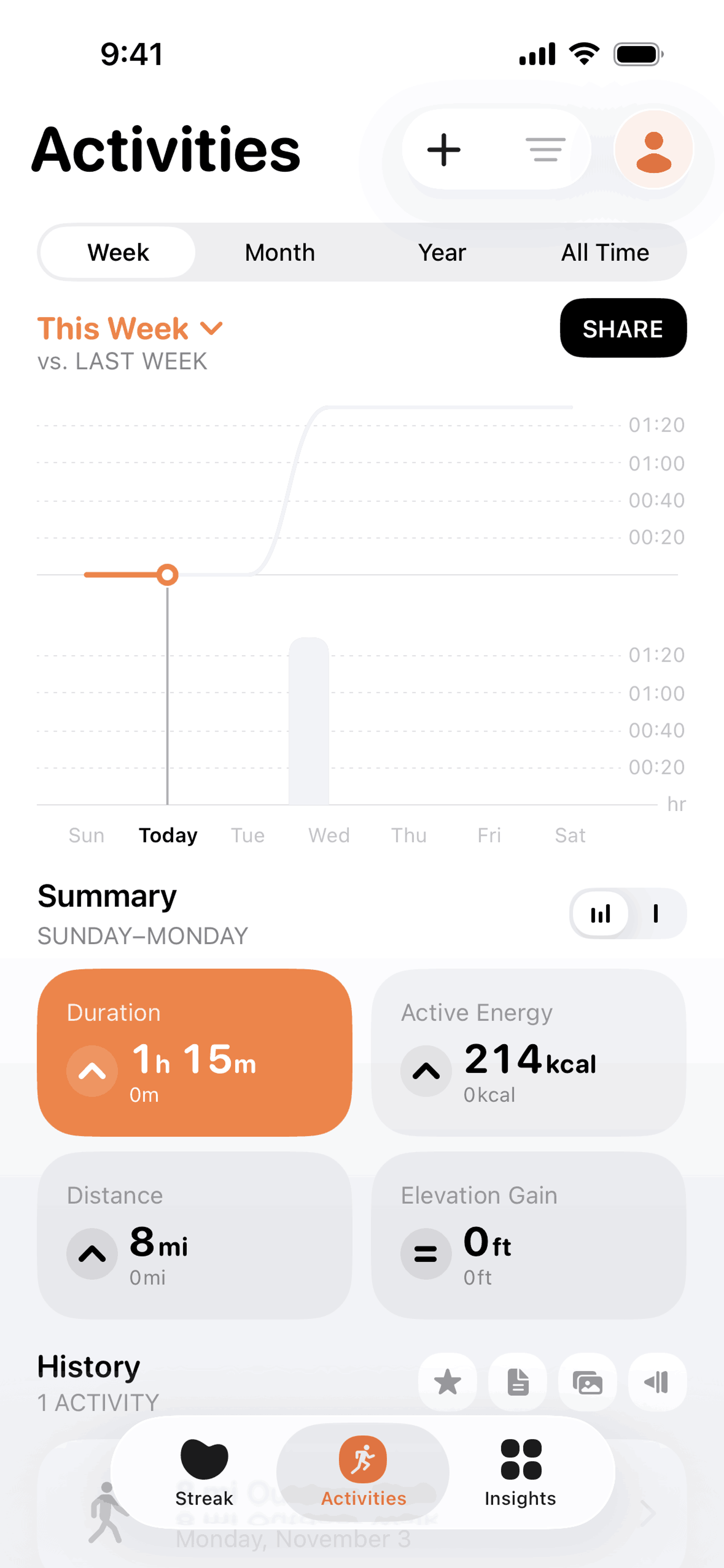 Gentler Streak iOS UI screenshot 6