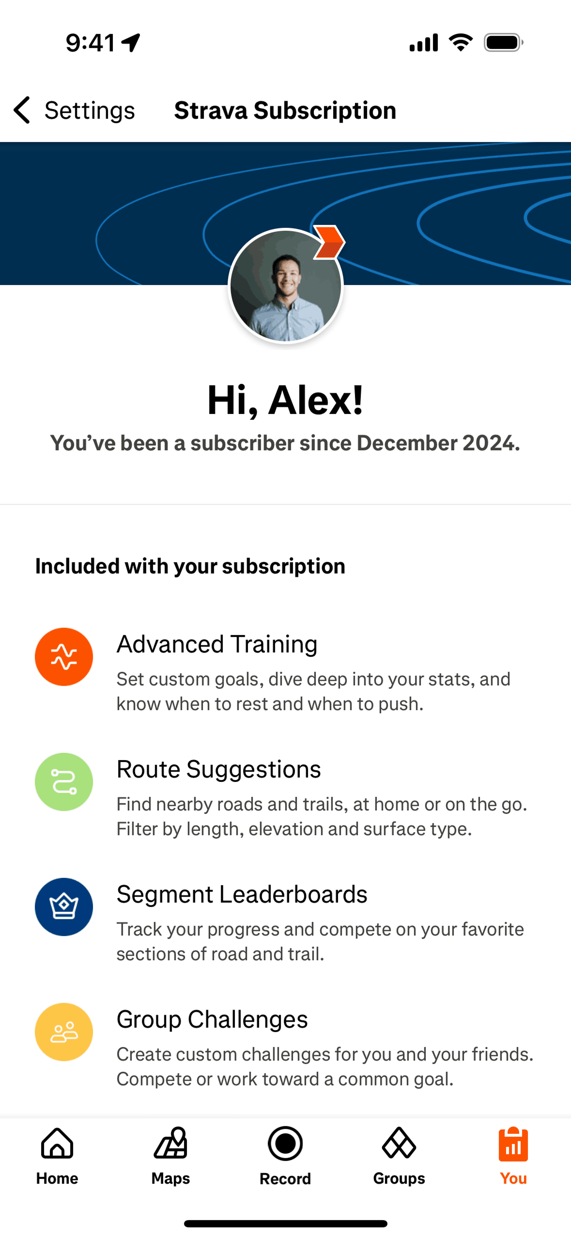 Strava iOS UI screenshot 7