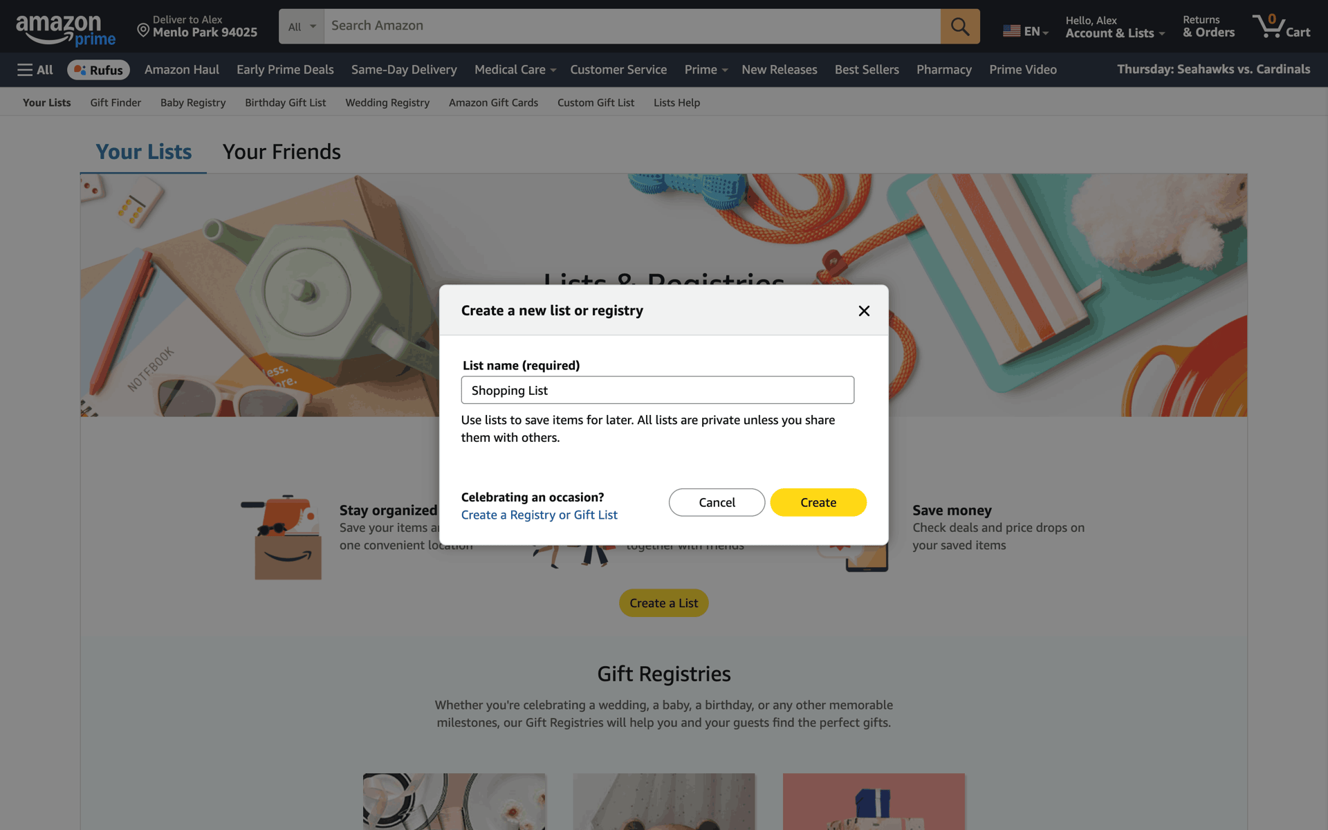 Amazon Web UI screenshot 12