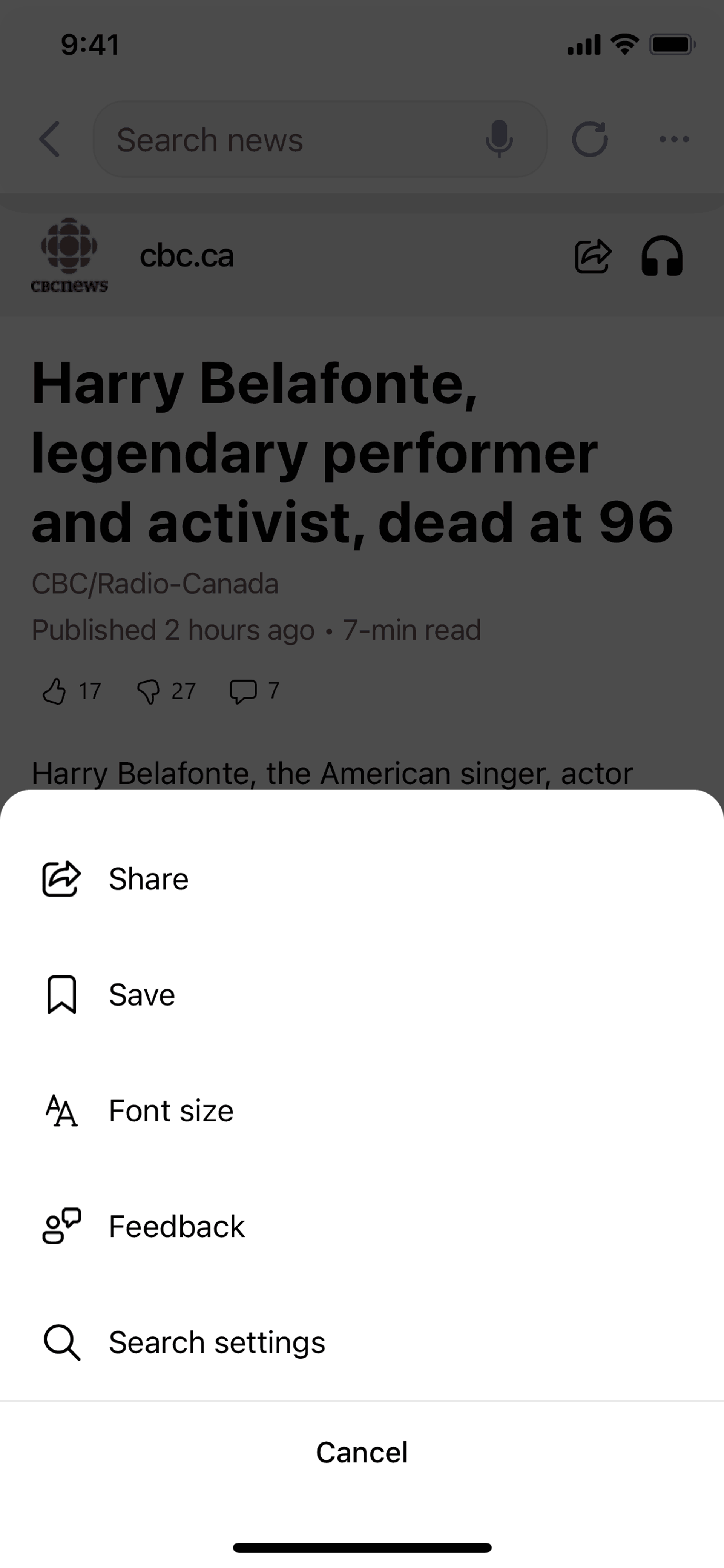 Bing iOS UI screenshot 11