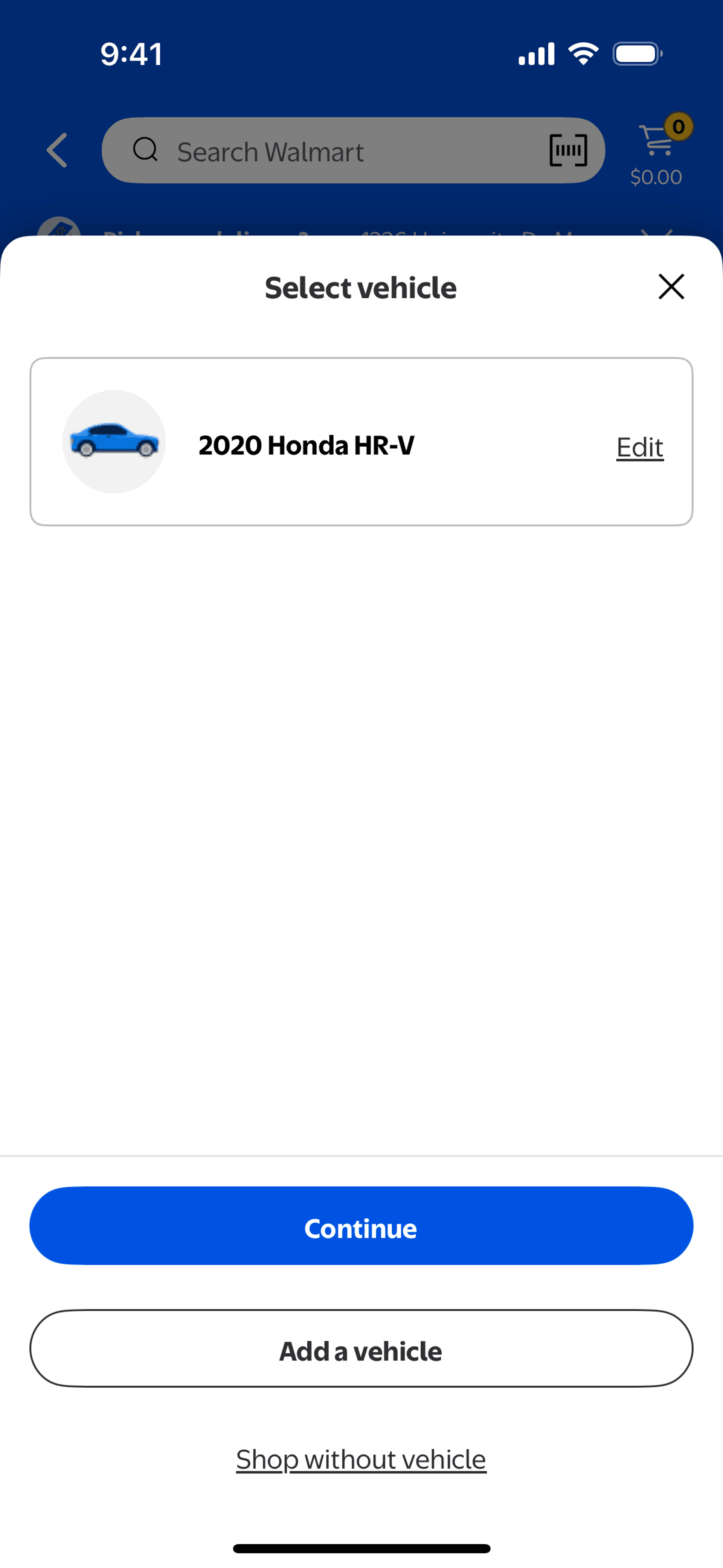 Walmart iOS UI screenshot 6